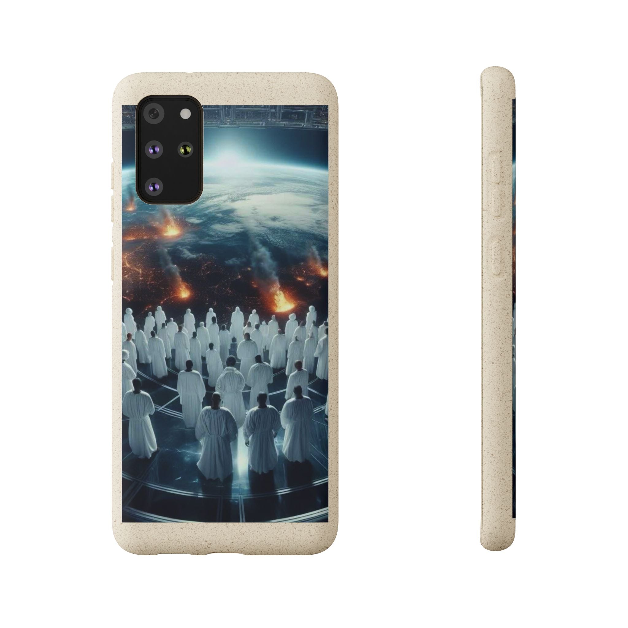 Galactic Gathering Biodegradable Phone Case - Eco-Friendly Cosmic Design