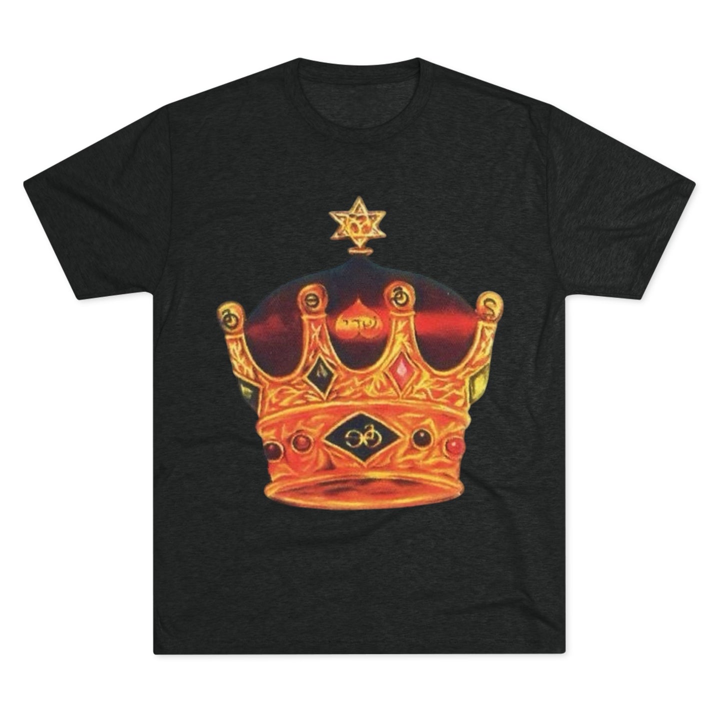 Crowned Glory Tee | Unisex Tri-Blend Crew Tee, King Shirt for Royalty, Everyday Casual Wear, Gift for Birthday, Unique Art Tee