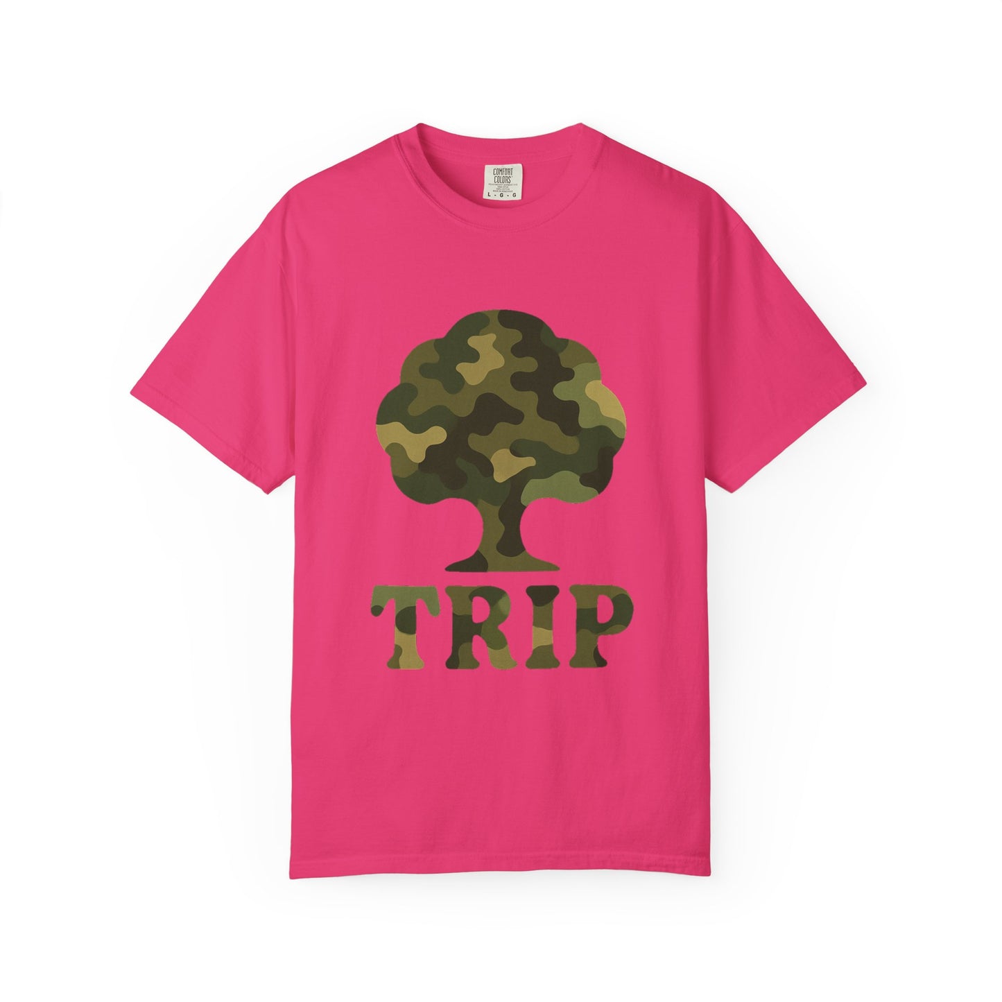 Camo Tree Trip T-Shirt - 👍 Unisex Casual Tee, Nature Lover Gift, Adventure Wear, Outdoor Enthusiast, Travel Apparel