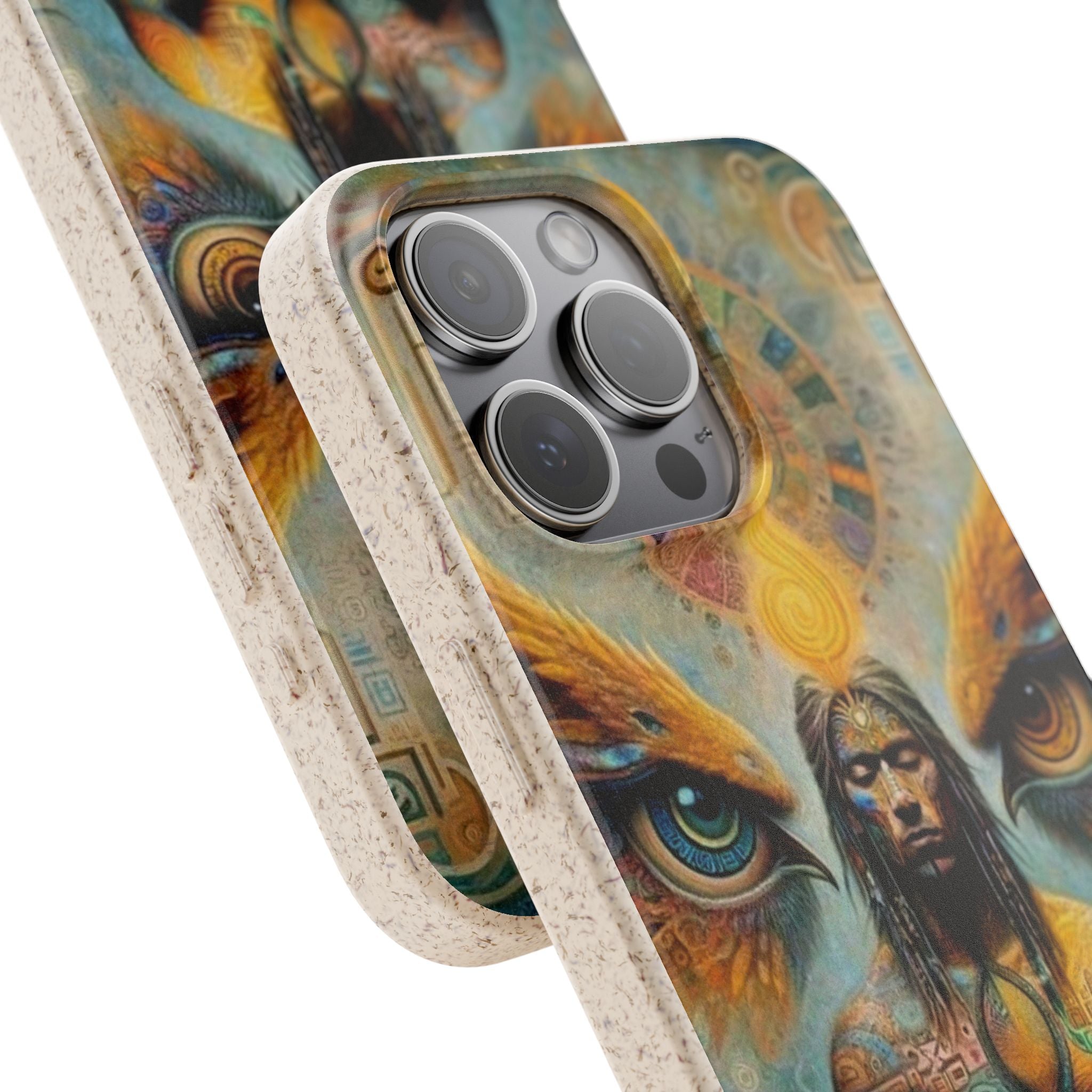 Eco-Friendly Biodegradable Phone Case with Spiritual Design