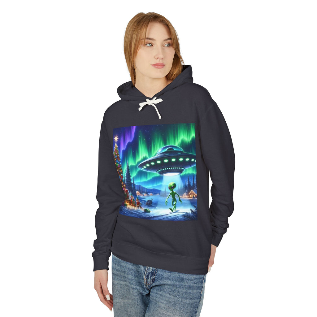 Alien Christmas Lightweight Hoodie