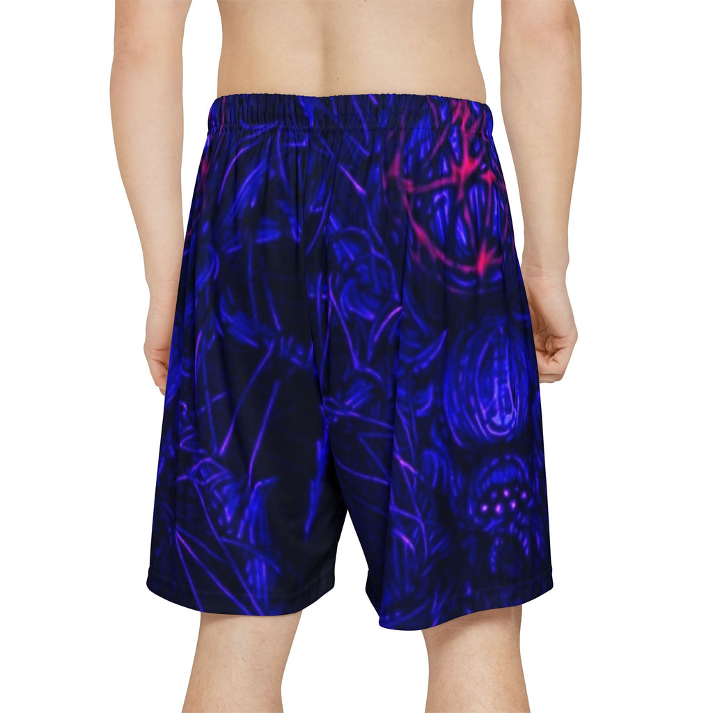 Men’s Vibrant Pattern Sports Shorts - Athletic Wear for Active Lifestyles