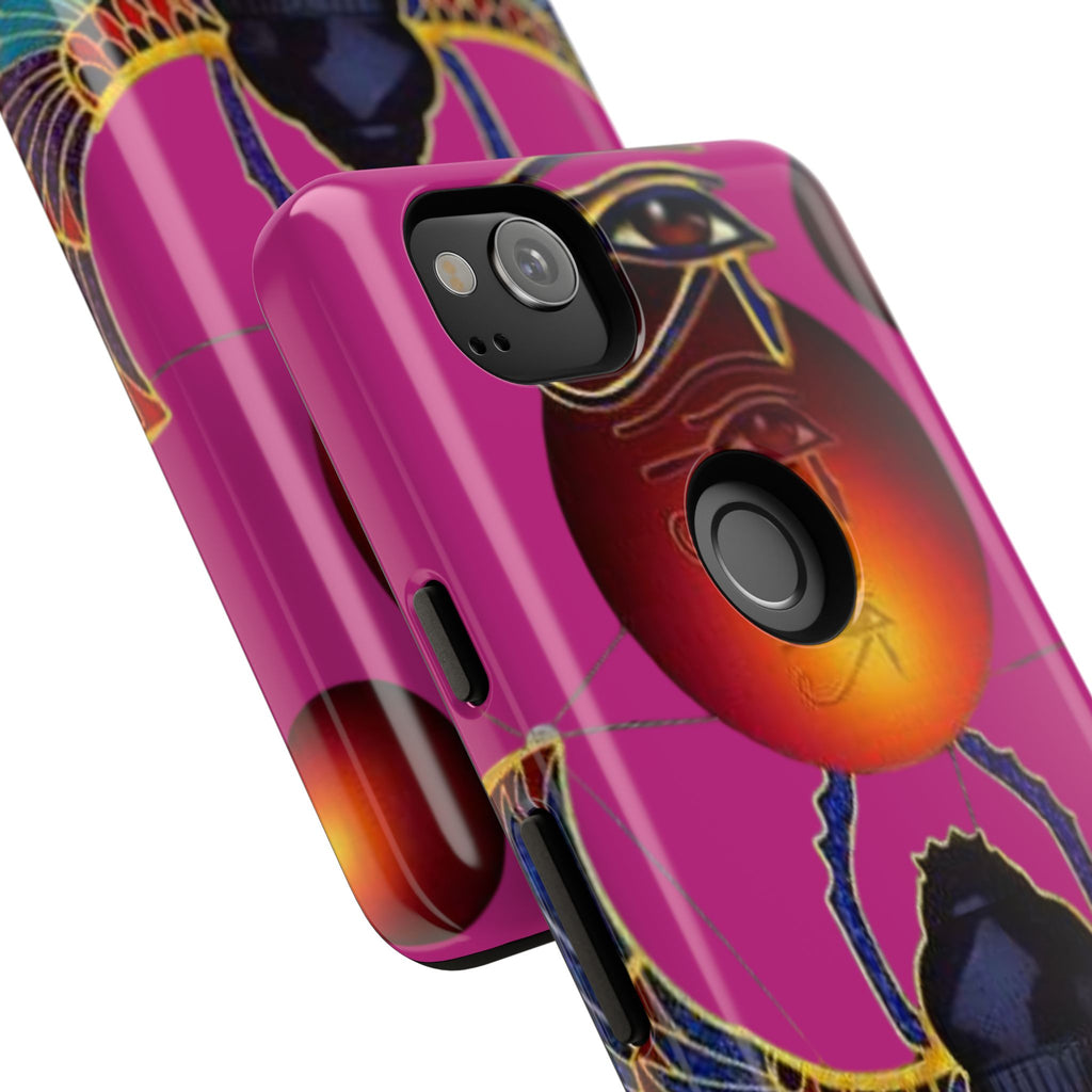 Vibrant Phone Case with Egyptian Inspired Design, Durable Phone Cover, Unique Gift for Her, Artful Accessory for Everyday Use