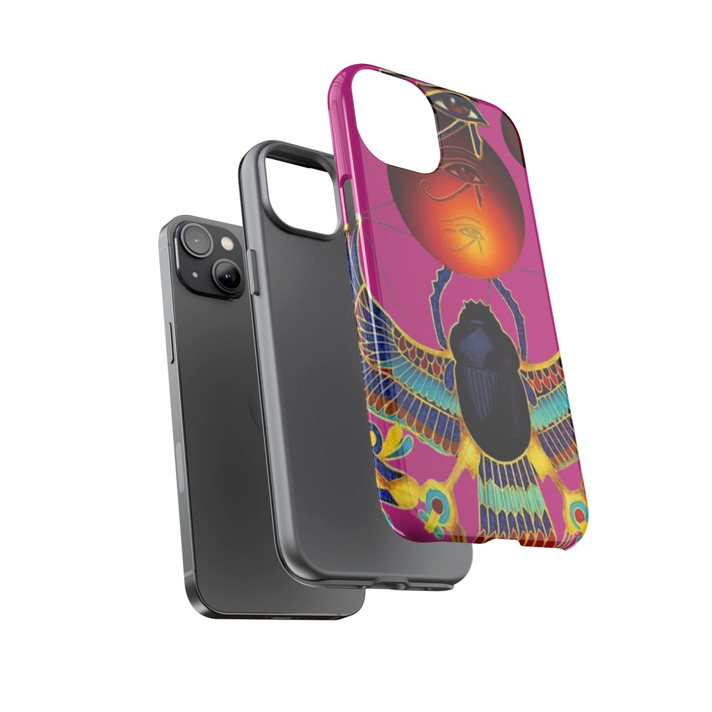 Vibrant Phone Case with Egyptian Inspired Design, Durable Phone Cover, Unique Gift for Her, Artful Accessory for Everyday Use