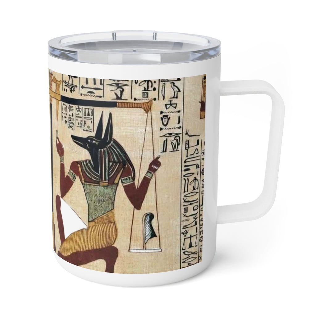 Ancient Egyptian Themed Insulated Coffee Mug - 10oz for Coffee Lovers