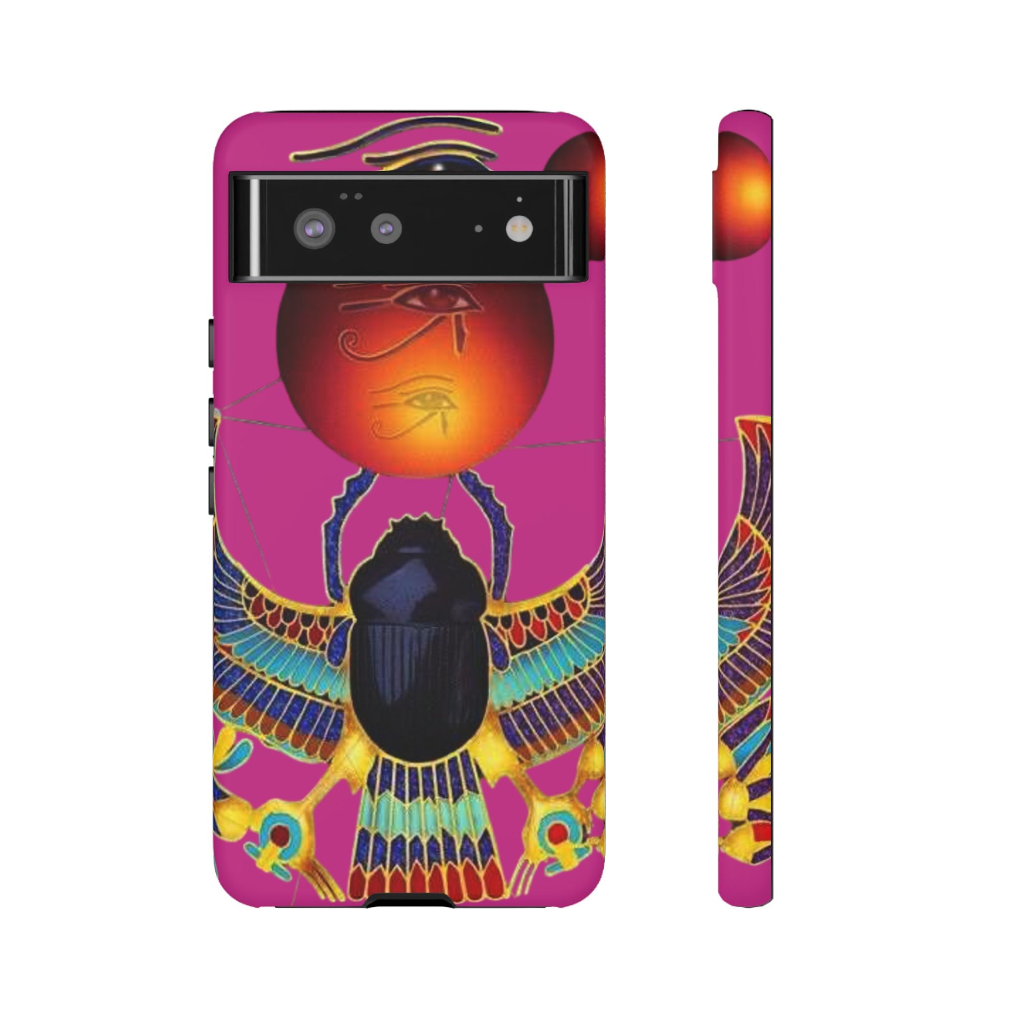 Vibrant Phone Case with Egyptian Inspired Design, Durable Phone Cover, Unique Gift for Her, Artful Accessory for Everyday Use