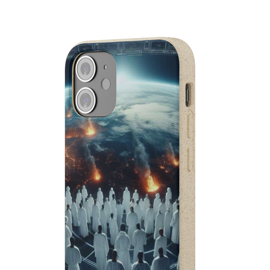 Galactic Gathering Biodegradable Phone Case - Eco-Friendly Cosmic Design