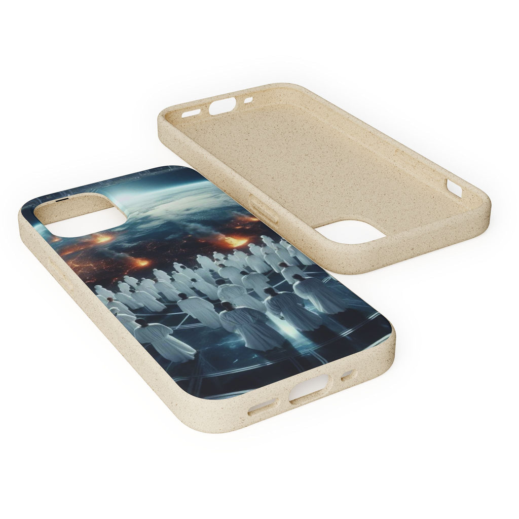 Galactic Gathering Biodegradable Phone Case - Eco-Friendly Cosmic Design