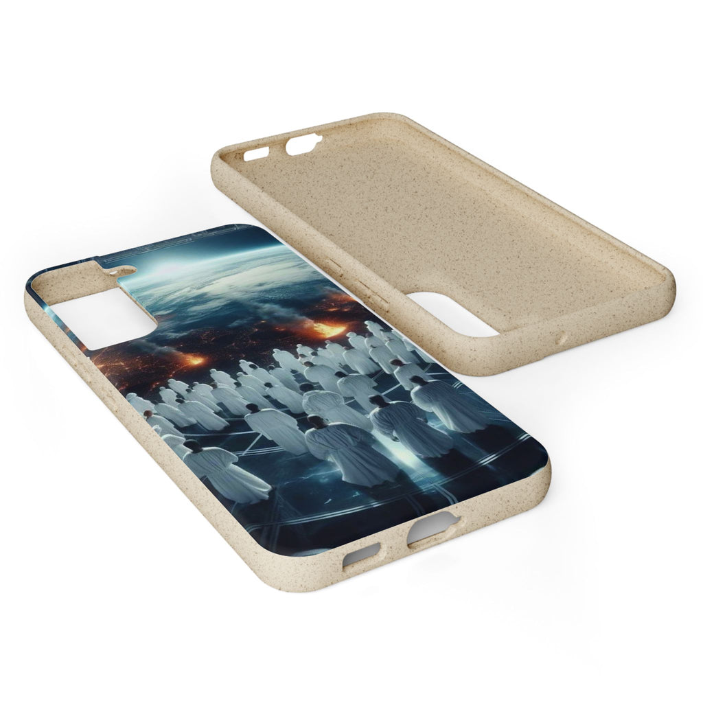 Galactic Gathering Biodegradable Phone Case - Eco-Friendly Cosmic Design