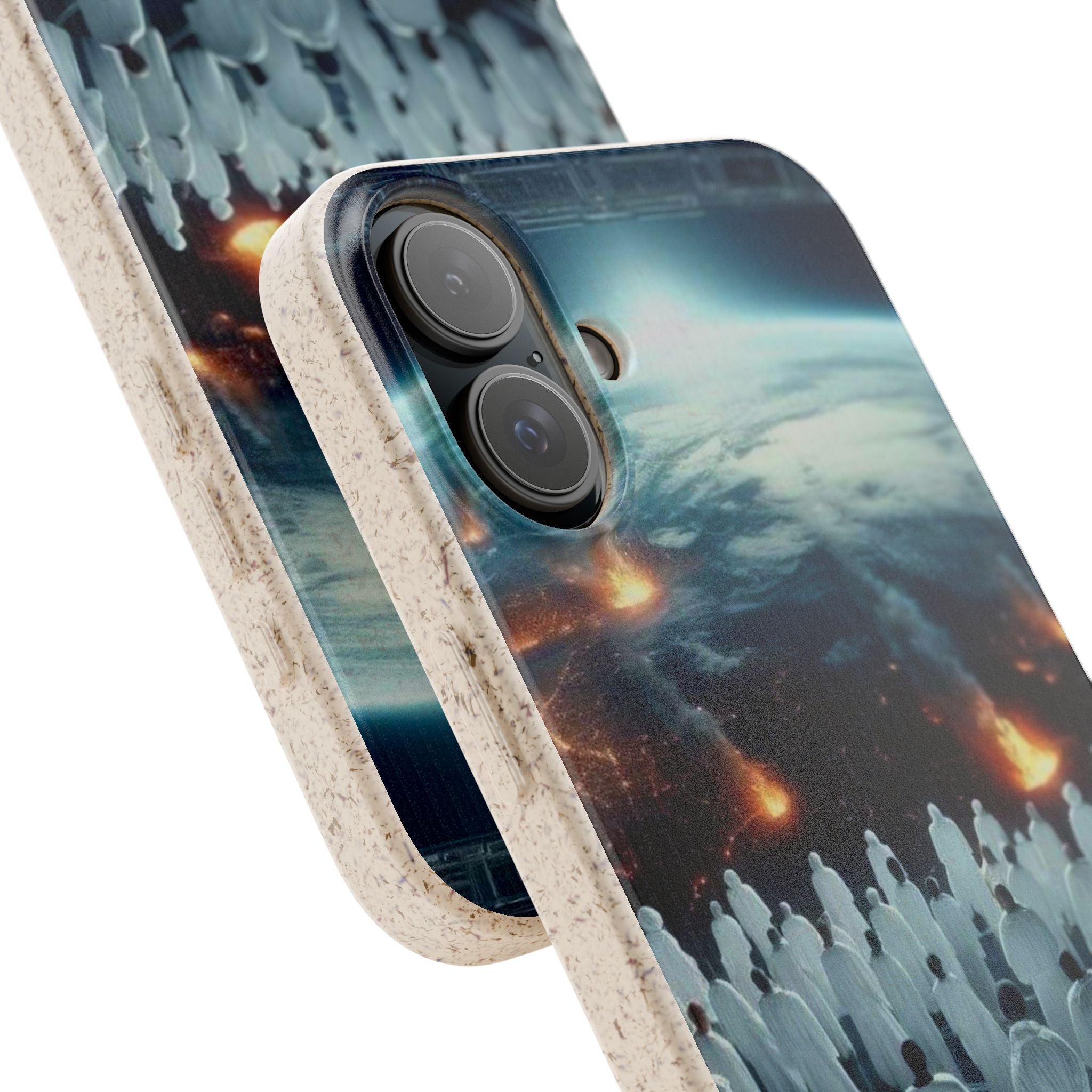 Galactic Gathering Biodegradable Phone Case - Eco-Friendly Cosmic Design