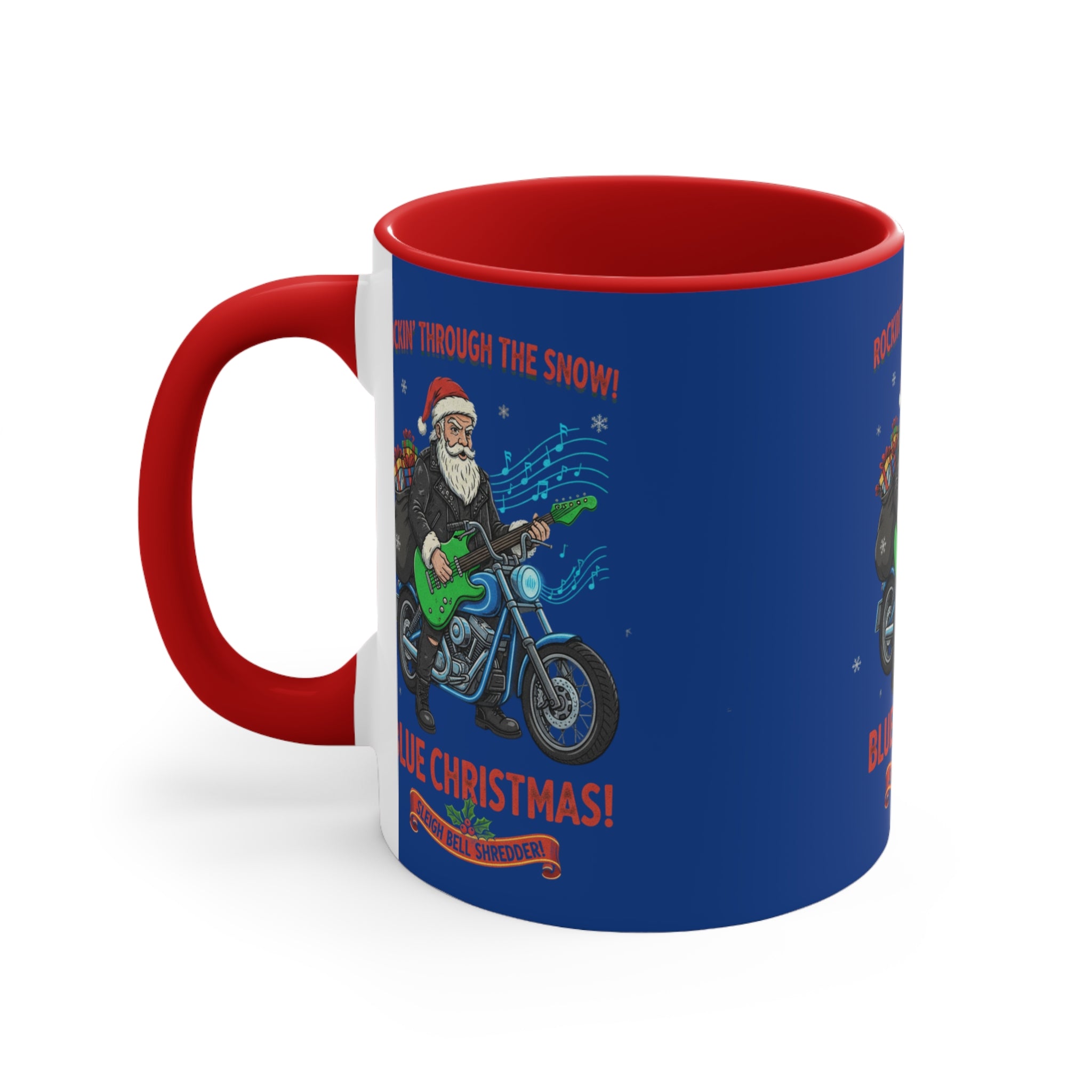 11oz Personalized Accent Mug With Blue And White Green And White Red And White Pink And White Color Schemes