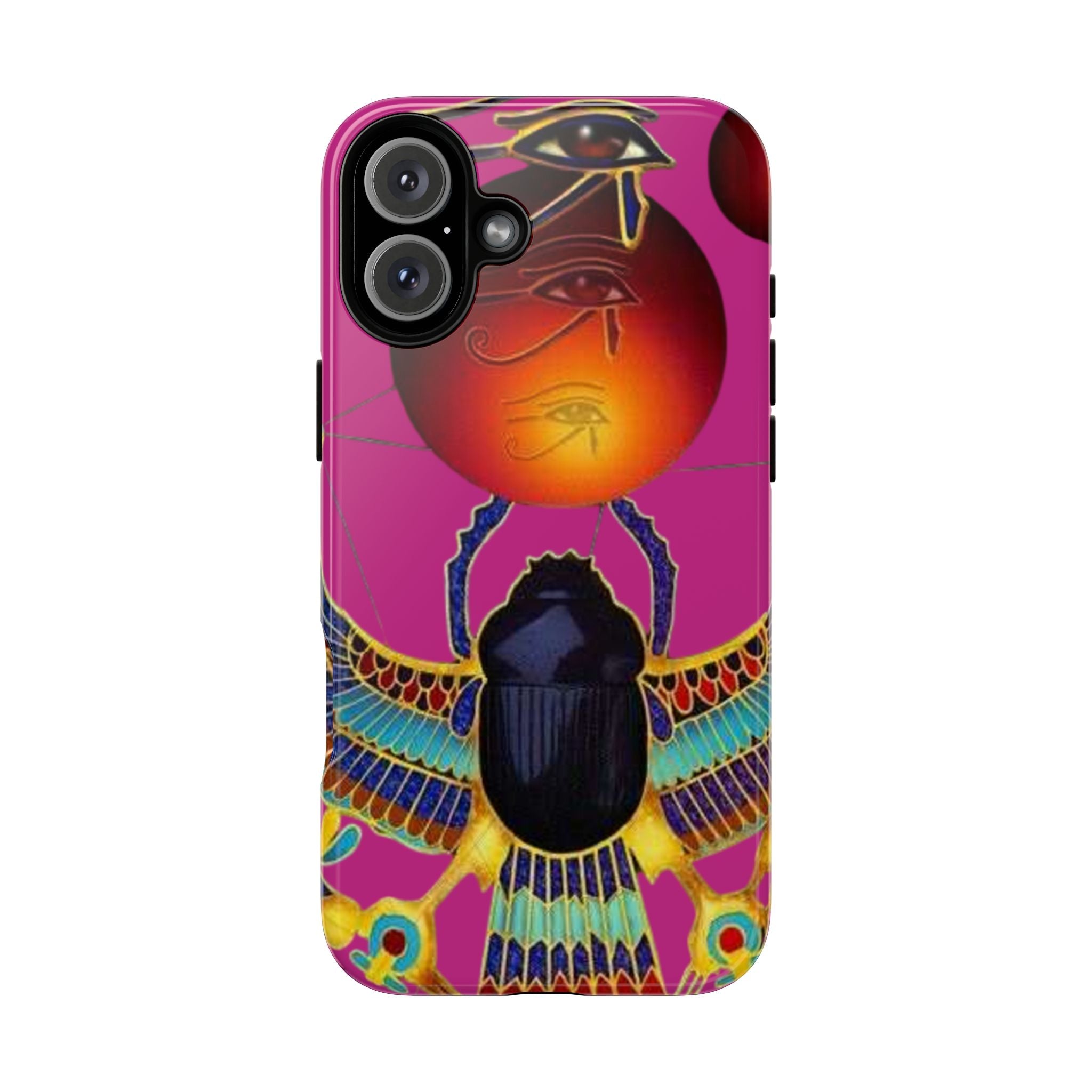 Vibrant Phone Case with Egyptian Inspired Design, Durable Phone Cover, Unique Gift for Her, Artful Accessory for Everyday Use