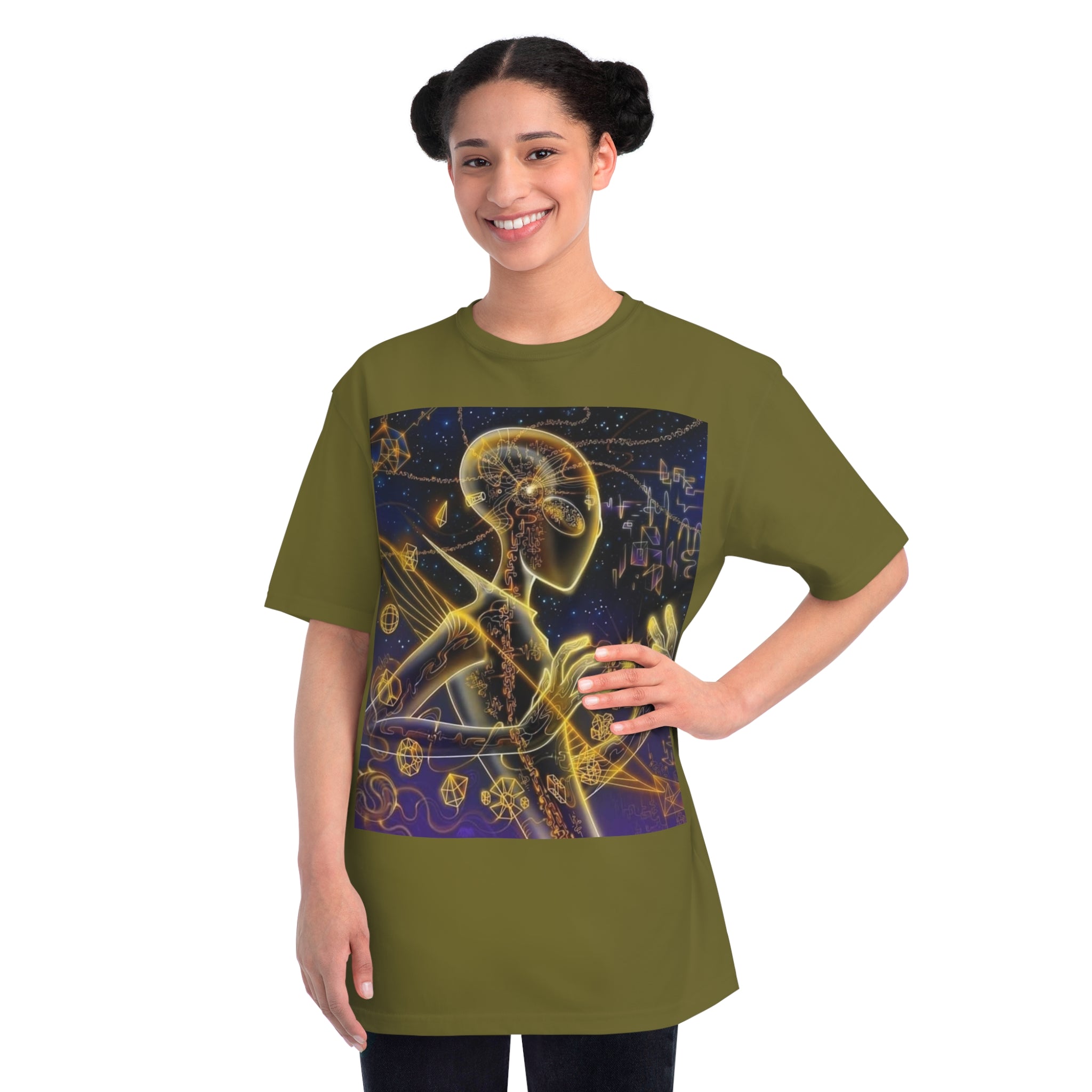 Cosmic Vibes T-Shirt - Alien👽🛸🔖 Design, Unisex Tee, Music Festival Shirt, Gifts for Space Lovers, Casual Wear, Unique Art T-Shirt