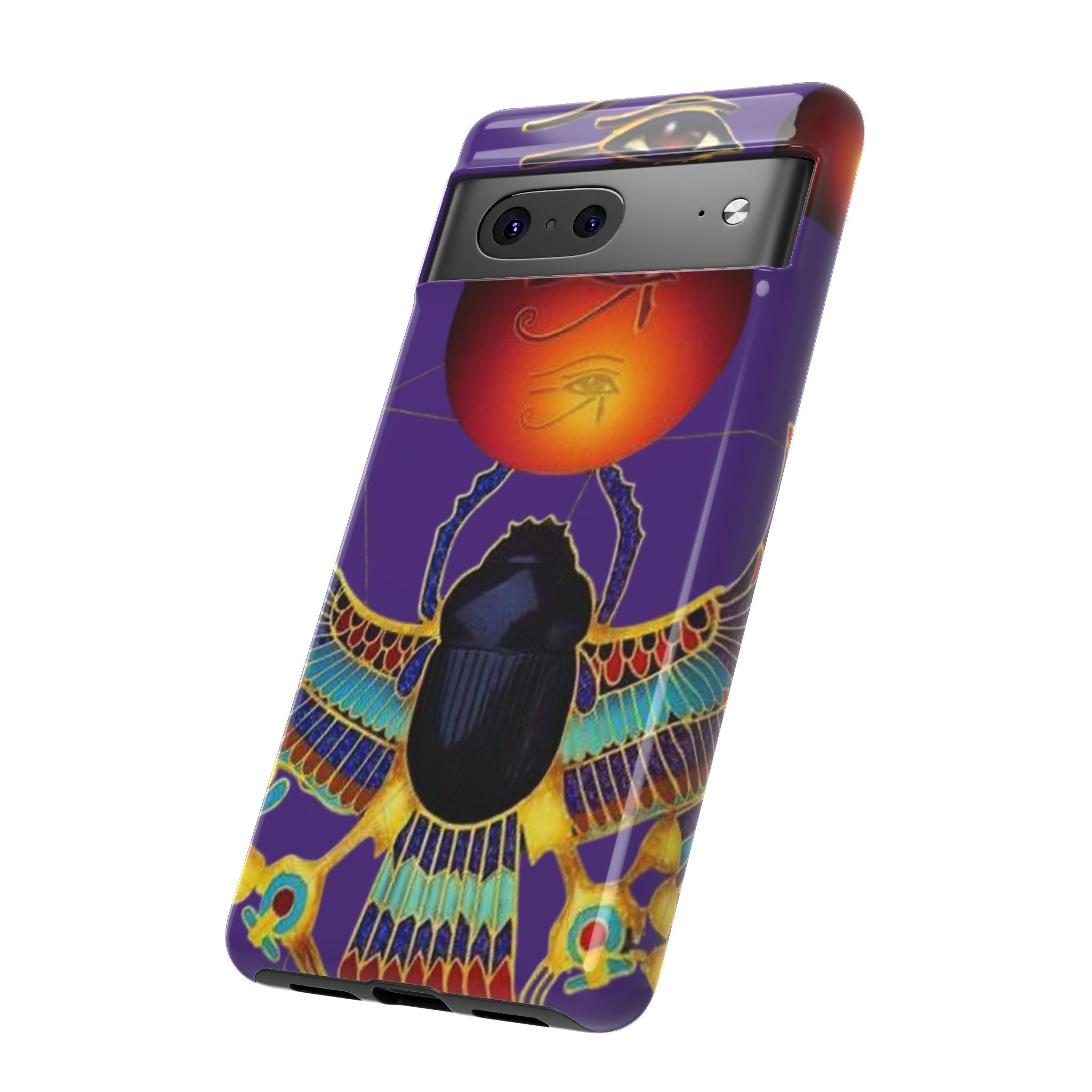 Colorful Phone Case with Egyptian-Inspired Design, Tough Cases for Gift, Phone Protection, Unique Accessories, Festival Style, Phone Cover