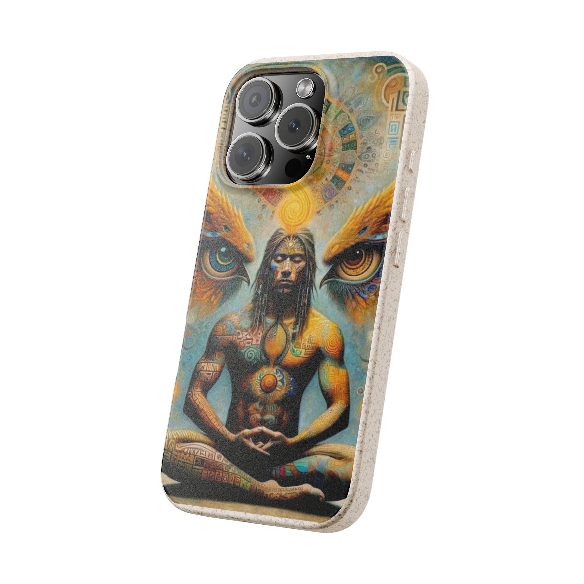 Eco-Friendly Biodegradable Phone Case with Spiritual Design