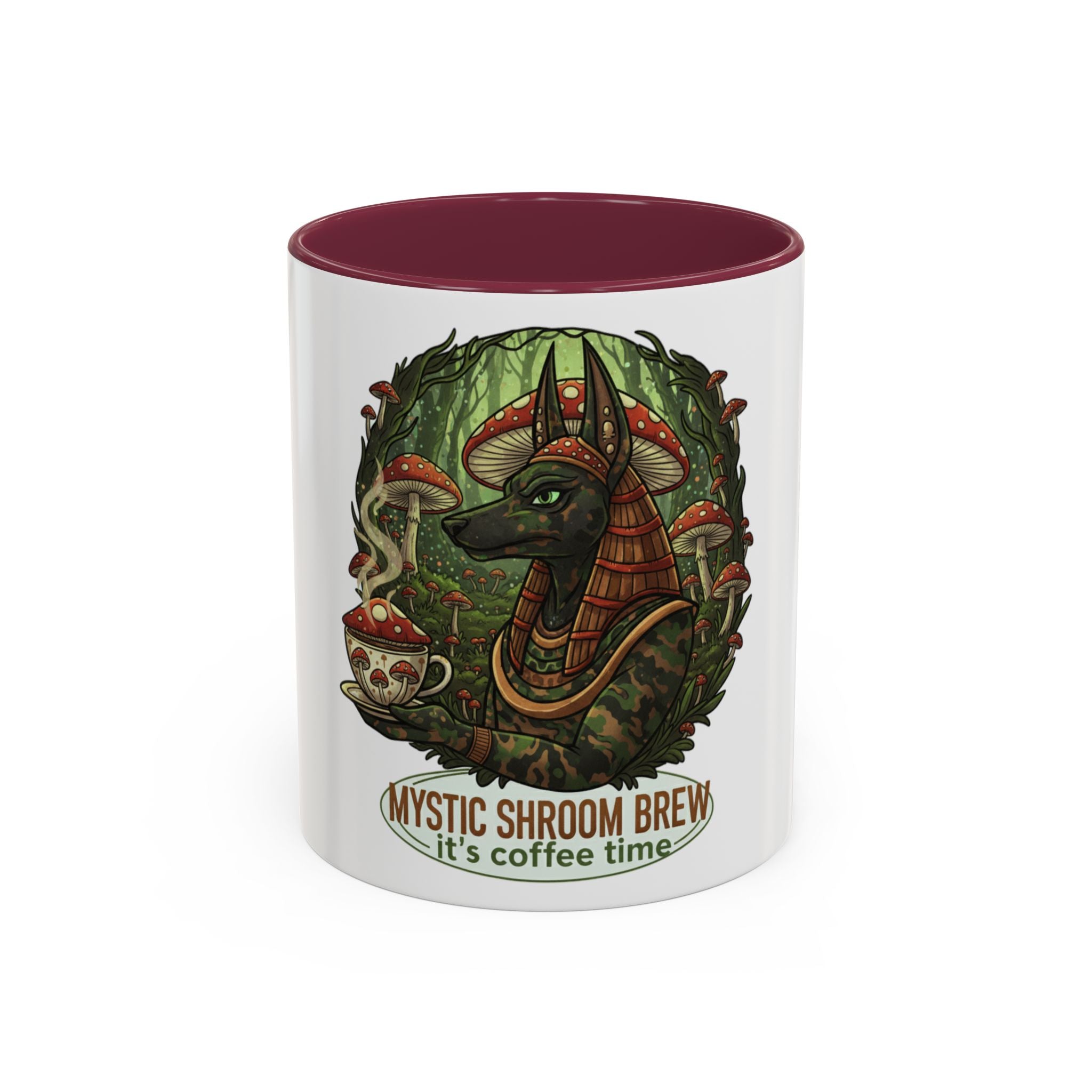 Mystic Shroom Brew Coffee Mug, Colorful Ceramic Cup for Coffee Lovers, Unique Gift for Birthdays, Housewarming, and Nature Enthusiasts