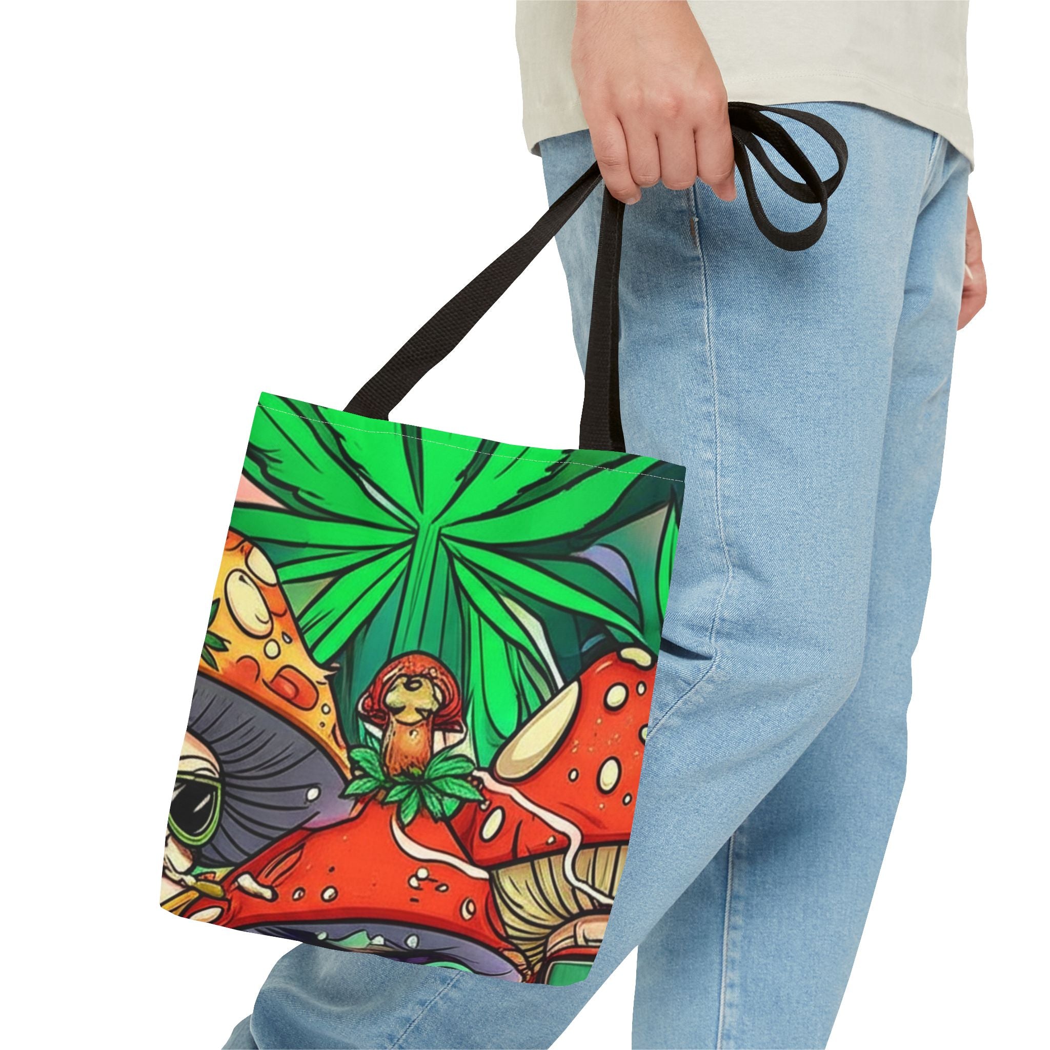 Colorful Cartoon Tote Bag - Quirky Design for Everyday Use, Eco-Friendly Shopping Bag, Perfect Gift for Art Lovers & Festivals