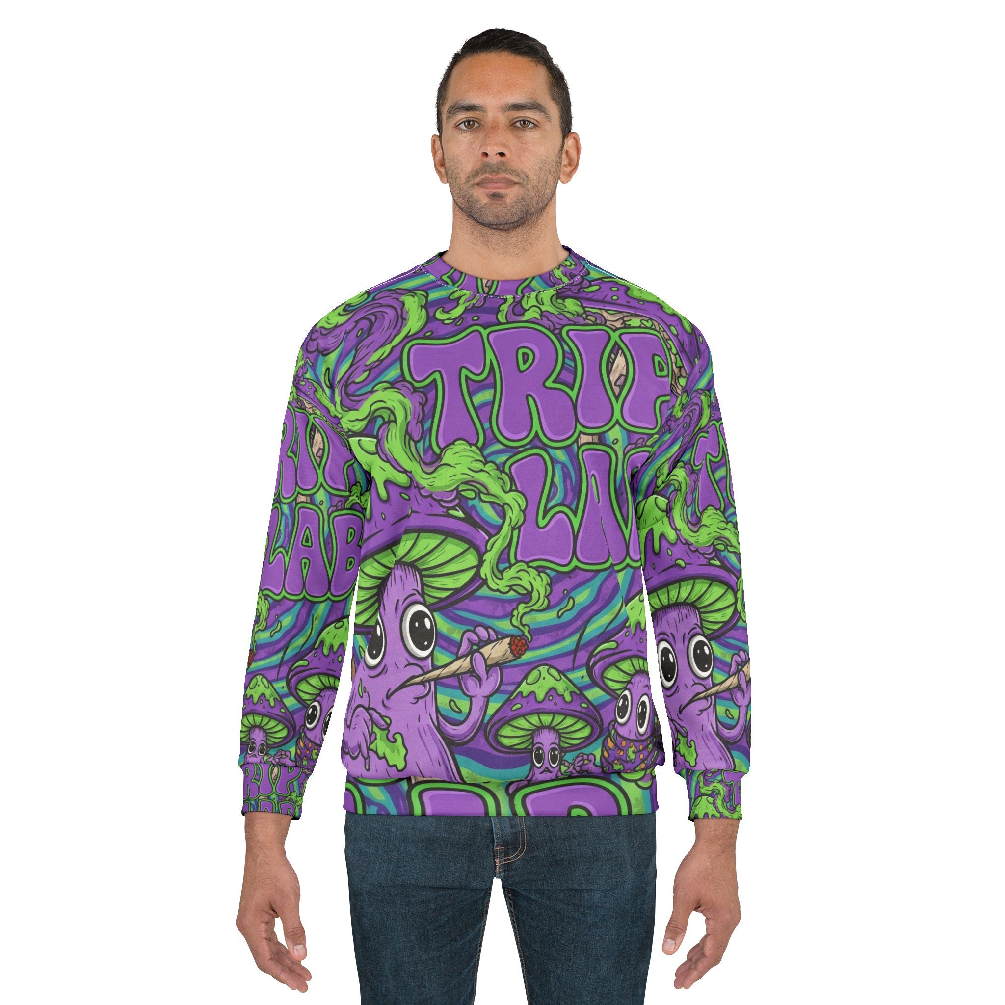Trip Lab  high mushrooms Sweatshirt (AOP)