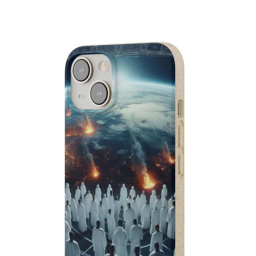 Galactic Gathering Biodegradable Phone Case - Eco-Friendly Cosmic Design