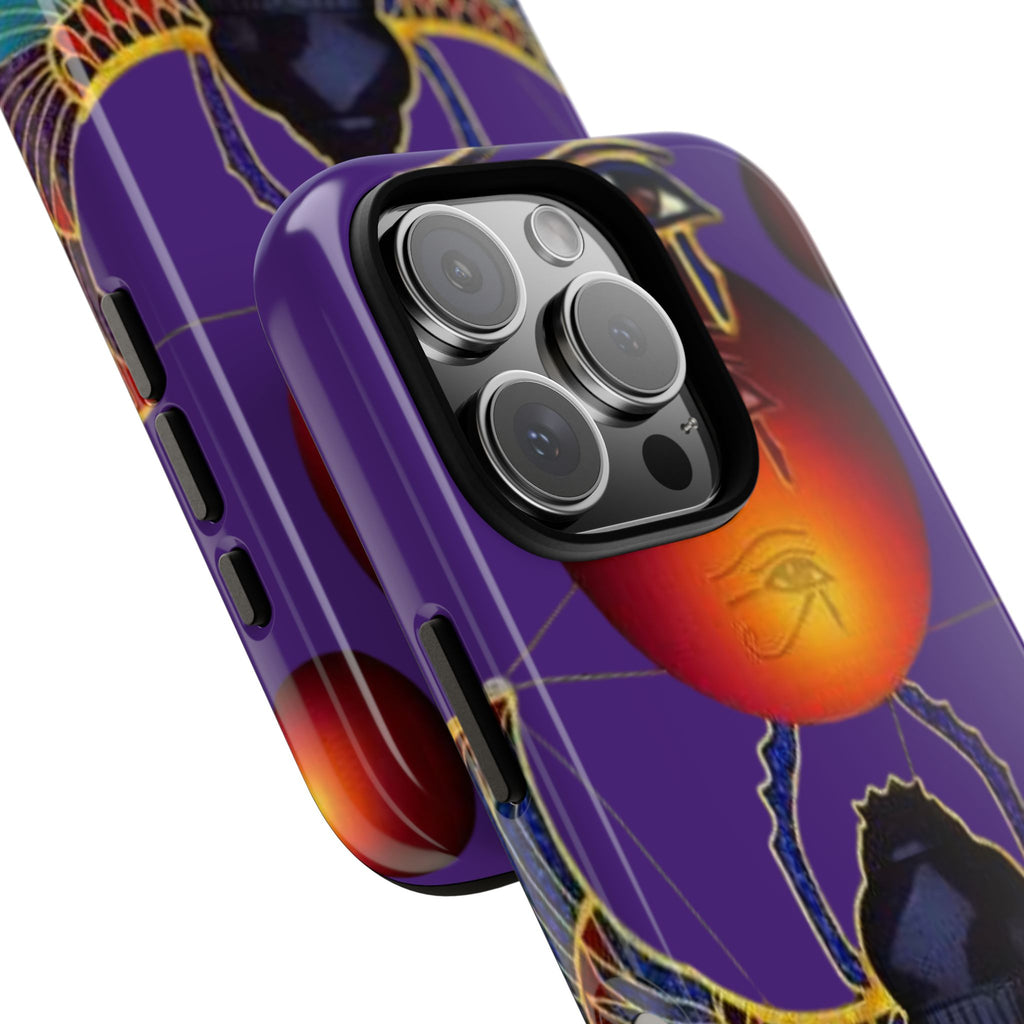 Colorful Phone Case with Egyptian-Inspired Design, Tough Cases for Gift, Phone Protection, Unique Accessories, Festival Style, Phone Cover