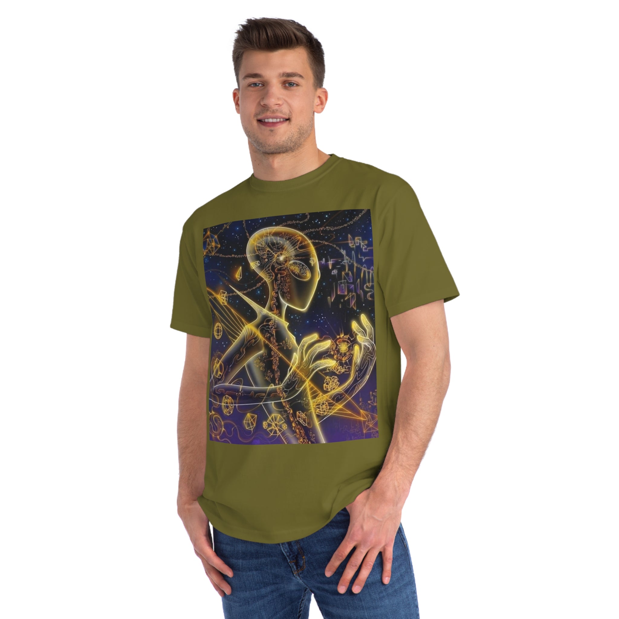 Cosmic Vibes T-Shirt - Alien👽🛸🔖 Design, Unisex Tee, Music Festival Shirt, Gifts for Space Lovers, Casual Wear, Unique Art T-Shirt