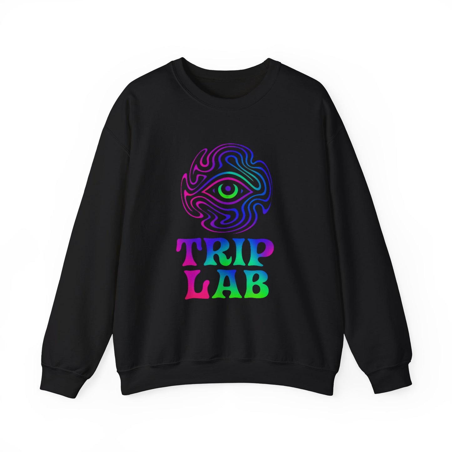 Psychedelic Trip Lab Sweatshirt, Unisex Crewneck, Cozy Gift for Festival Lovers, Casual Wear, Street Style