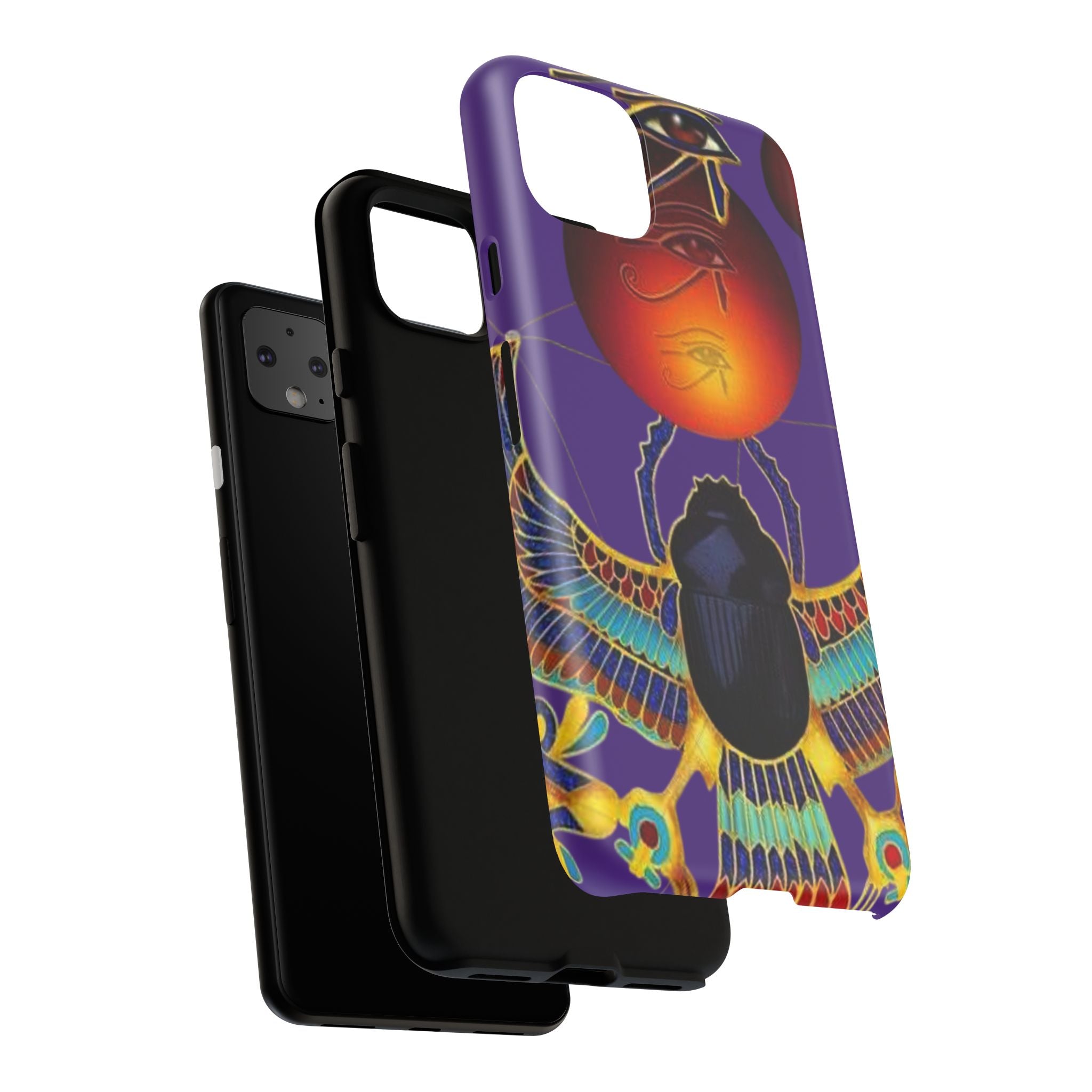 Colorful Phone Case with Egyptian-Inspired Design, Tough Cases for Gift, Phone Protection, Unique Accessories, Festival Style, Phone Cover