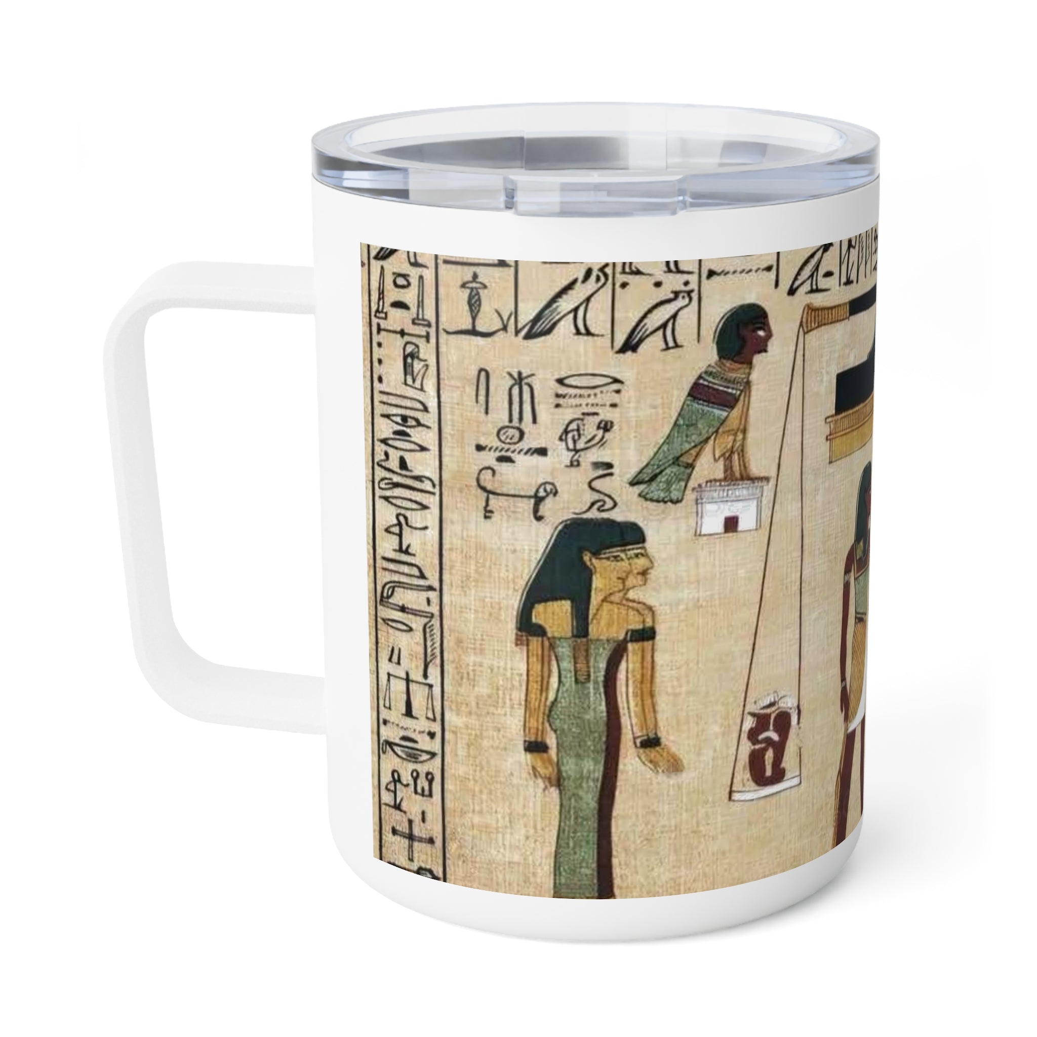 Ancient Egyptian Themed Insulated Coffee Mug - 10oz for Coffee Lovers