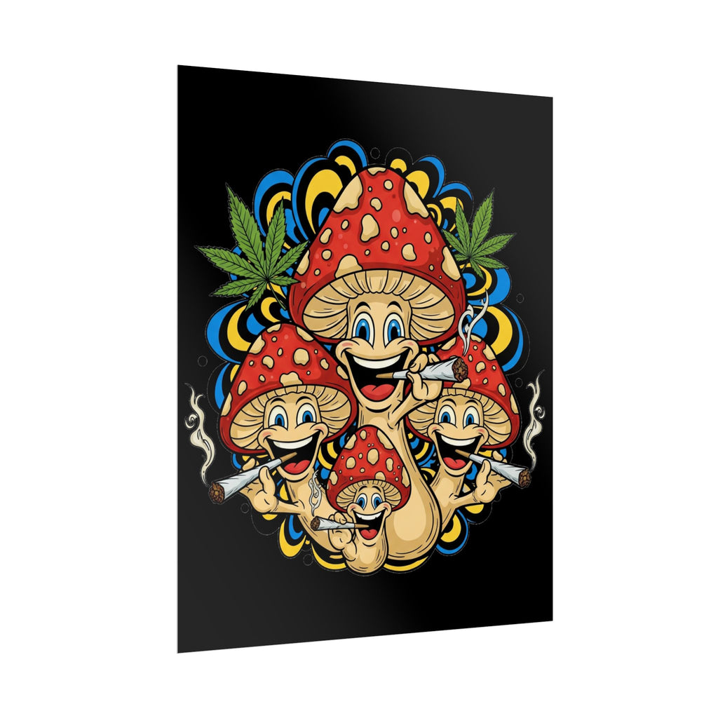 Whimsical Mushroom Art Prints, Psychedelic Decor, Unique Wall Art, Gift for Mushroom Lovers, Bohemian Home Decor