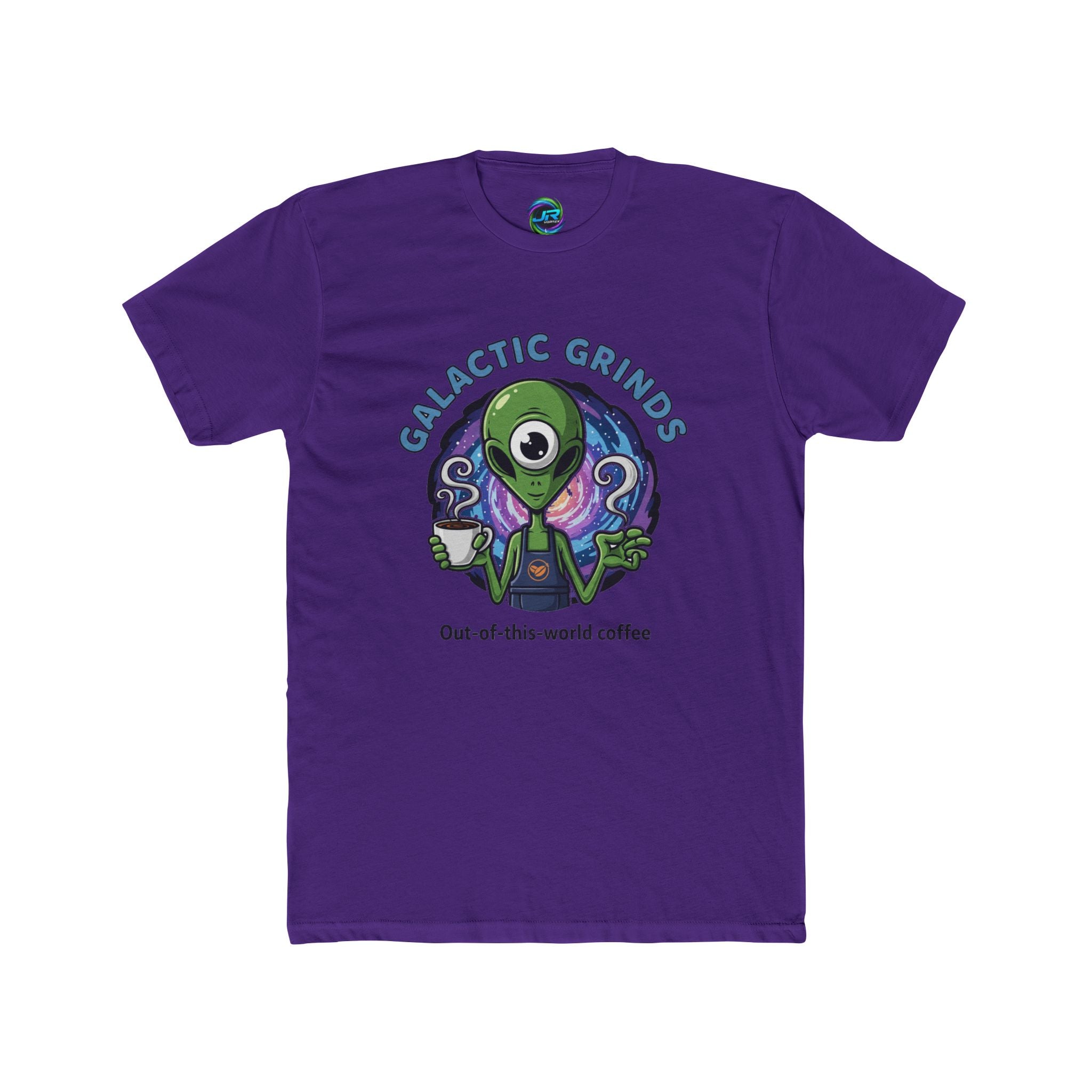 Galactic Grinds Tee, Fun Alien T-Shirt, Out-of-This-World Coffee Apparel, Unisex Graphic Tee, Sci-Fi Shirt for Coffee Lovers