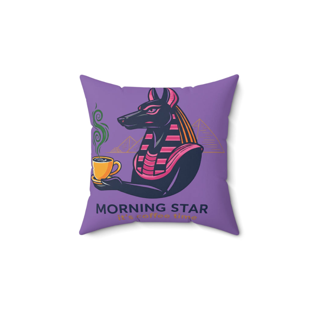 Morning Star Anubis Pillow, Egyptian Decor, Home Accent, Unique Gift, Boho Style, Cozy Living Room