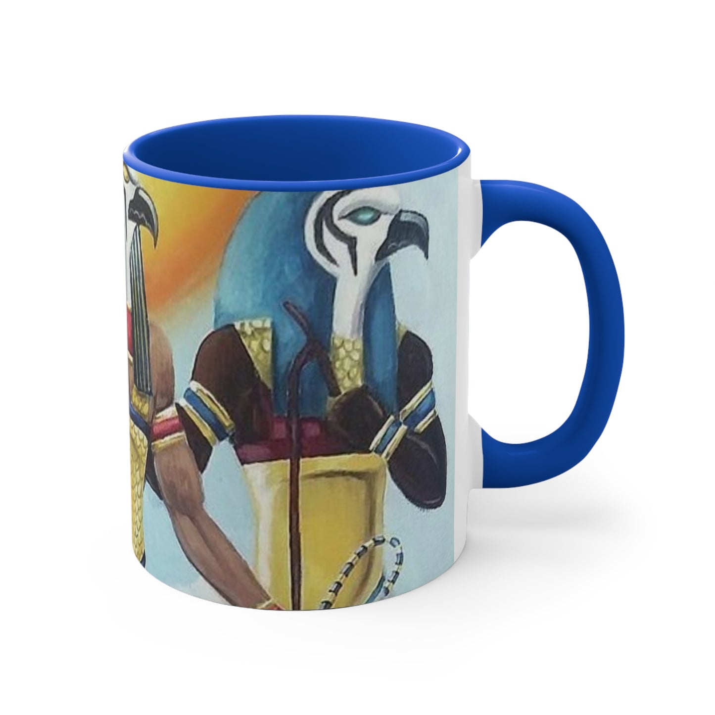 Egyptian coffee cup, Colorful Art Cup for Coffee or Tea, Unique Gift for Her, Home Decor, Ancient Egyptian Theme