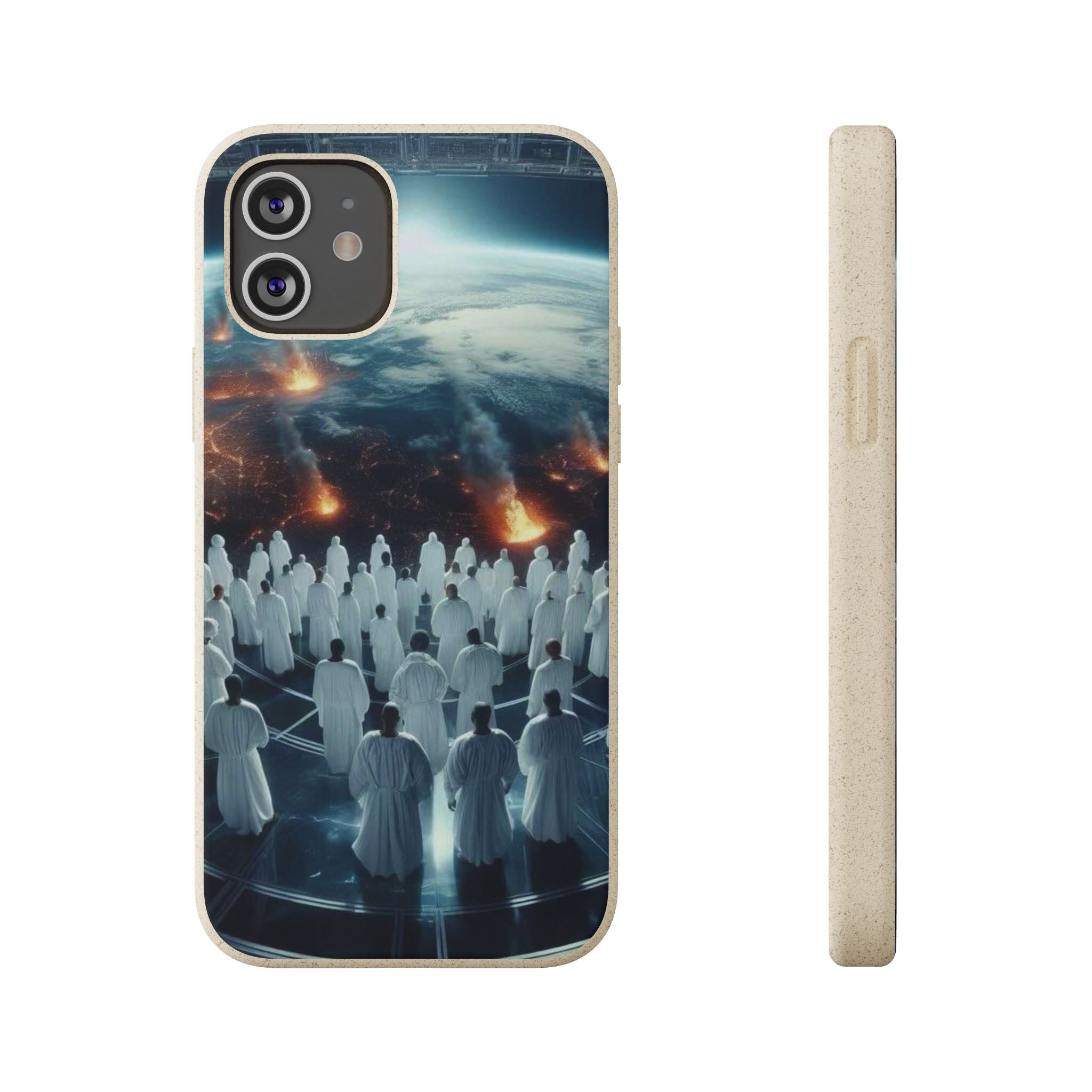 Galactic Gathering Biodegradable Phone Case - Eco-Friendly Cosmic Design