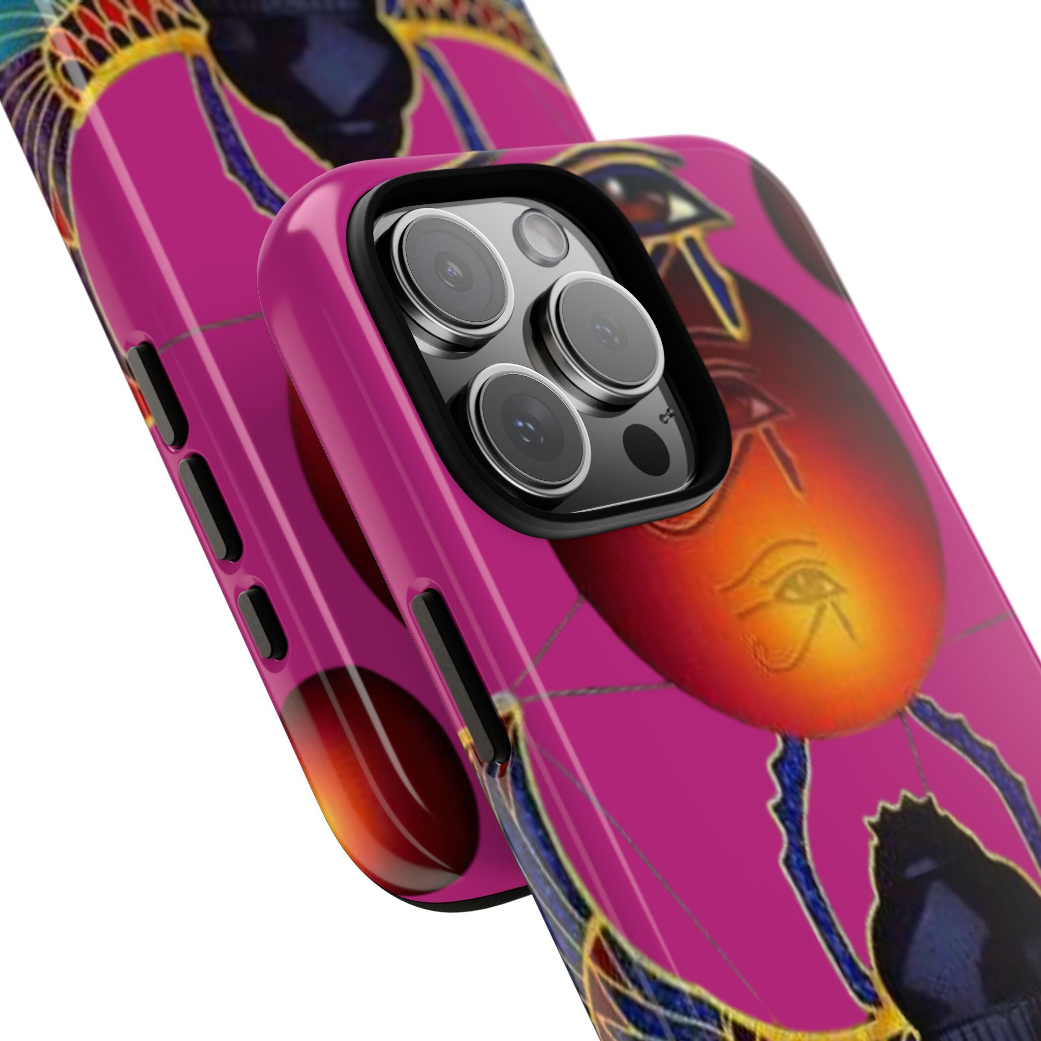 Vibrant Phone Case with Egyptian Inspired Design, Durable Phone Cover, Unique Gift for Her, Artful Accessory for Everyday Use