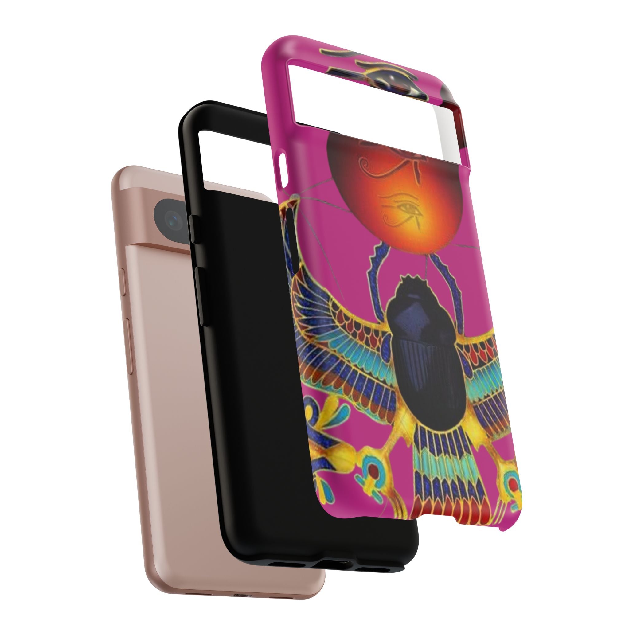 Vibrant Phone Case with Egyptian Inspired Design, Durable Phone Cover, Unique Gift for Her, Artful Accessory for Everyday Use