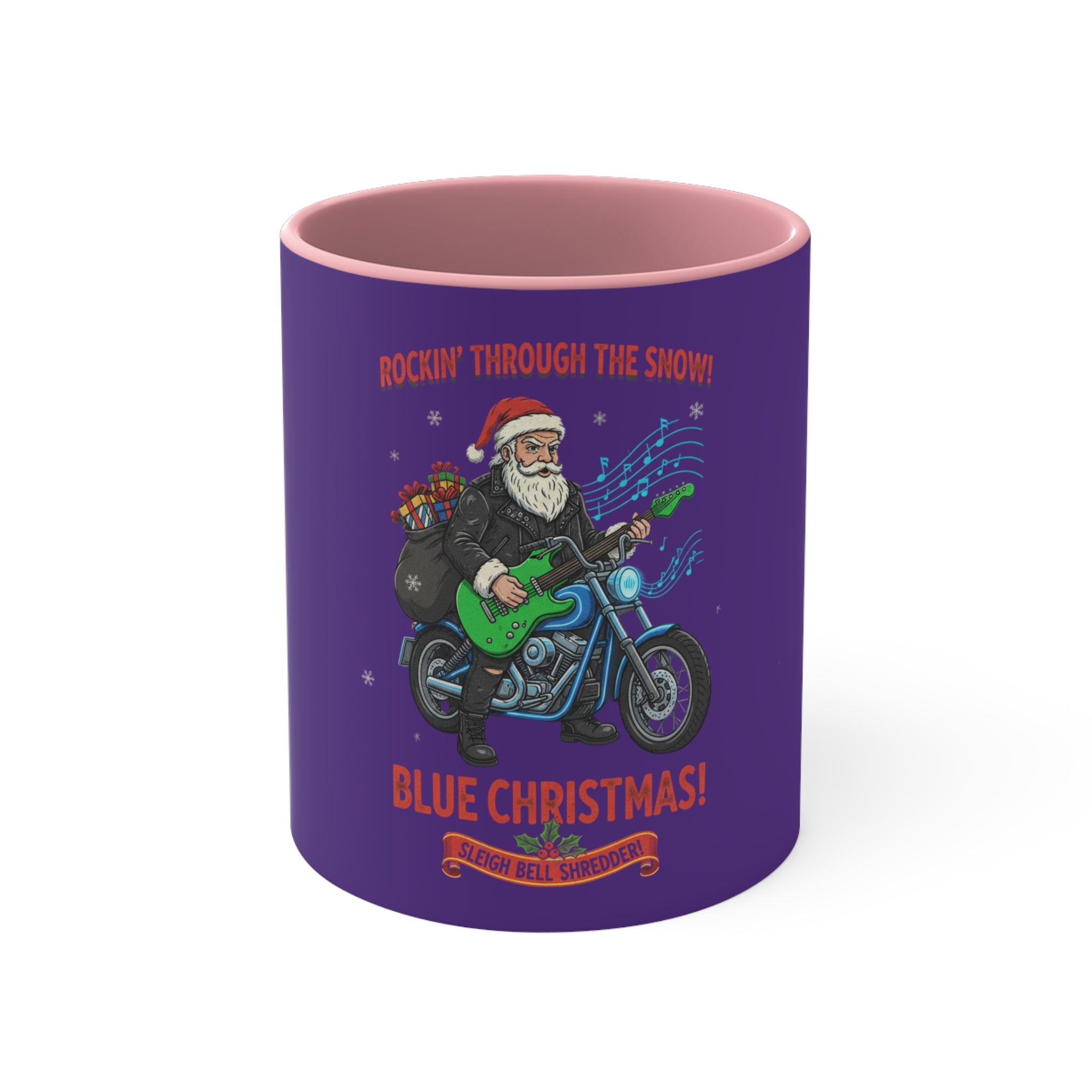 11oz Accent Mug With Custom Artwork In Blue And White Green And White Red And White Pink And White Ceramic