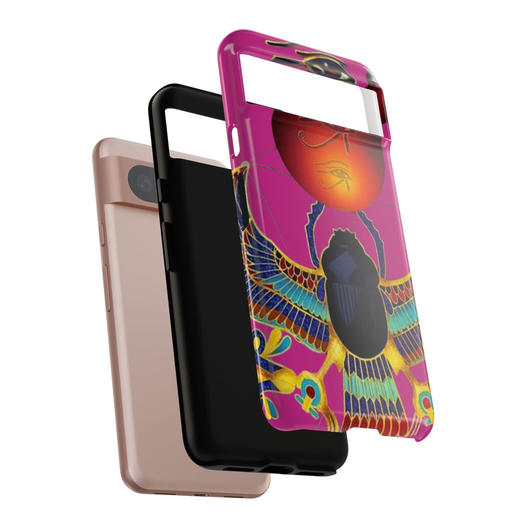 Vibrant Phone Case with Egyptian Inspired Design, Durable Phone Cover, Unique Gift for Her, Artful Accessory for Everyday Use