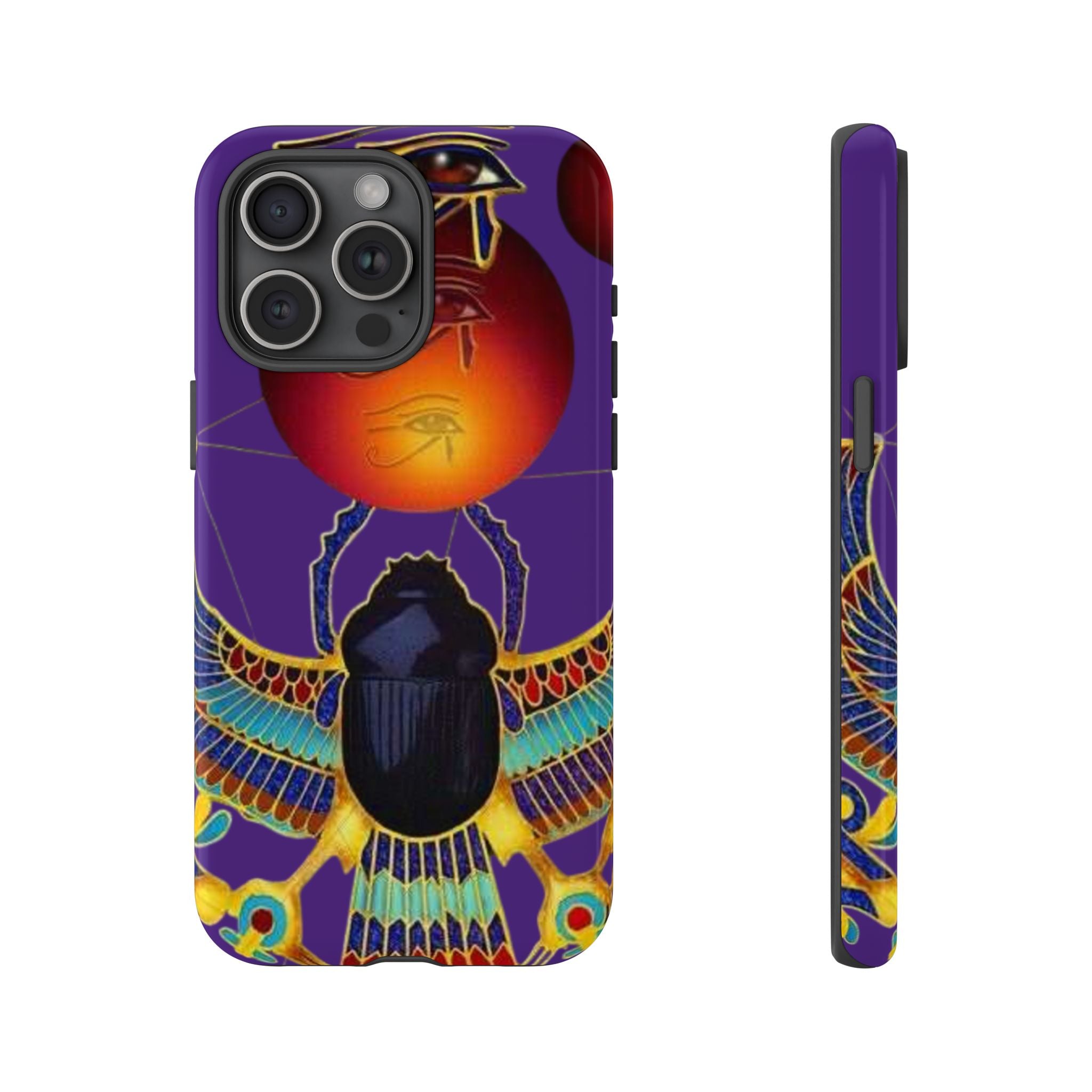 Colorful Phone Case with Egyptian-Inspired Design, Tough Cases for Gift, Phone Protection, Unique Accessories, Festival Style, Phone Cover