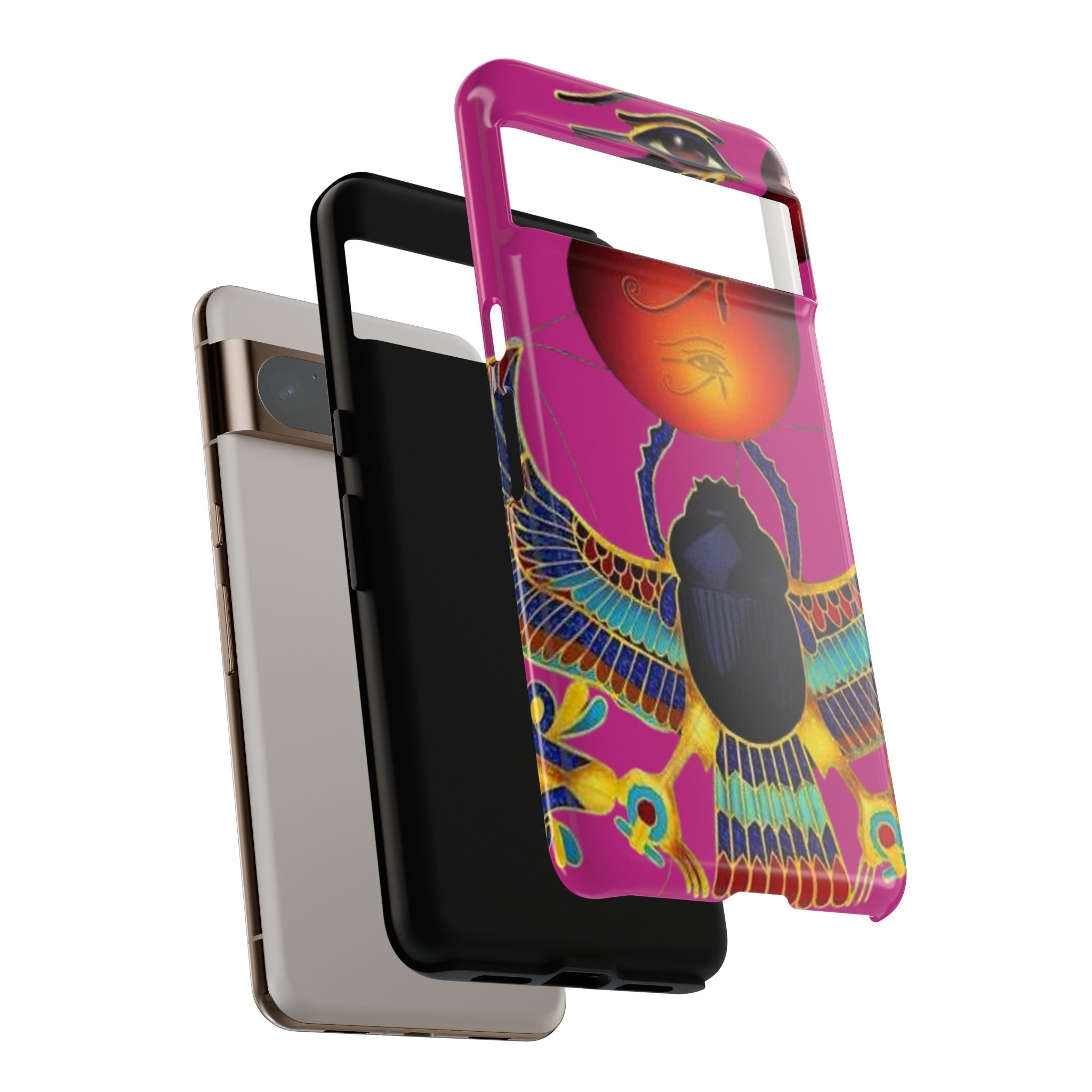 Vibrant Phone Case with Egyptian Inspired Design, Durable Phone Cover, Unique Gift for Her, Artful Accessory for Everyday Use