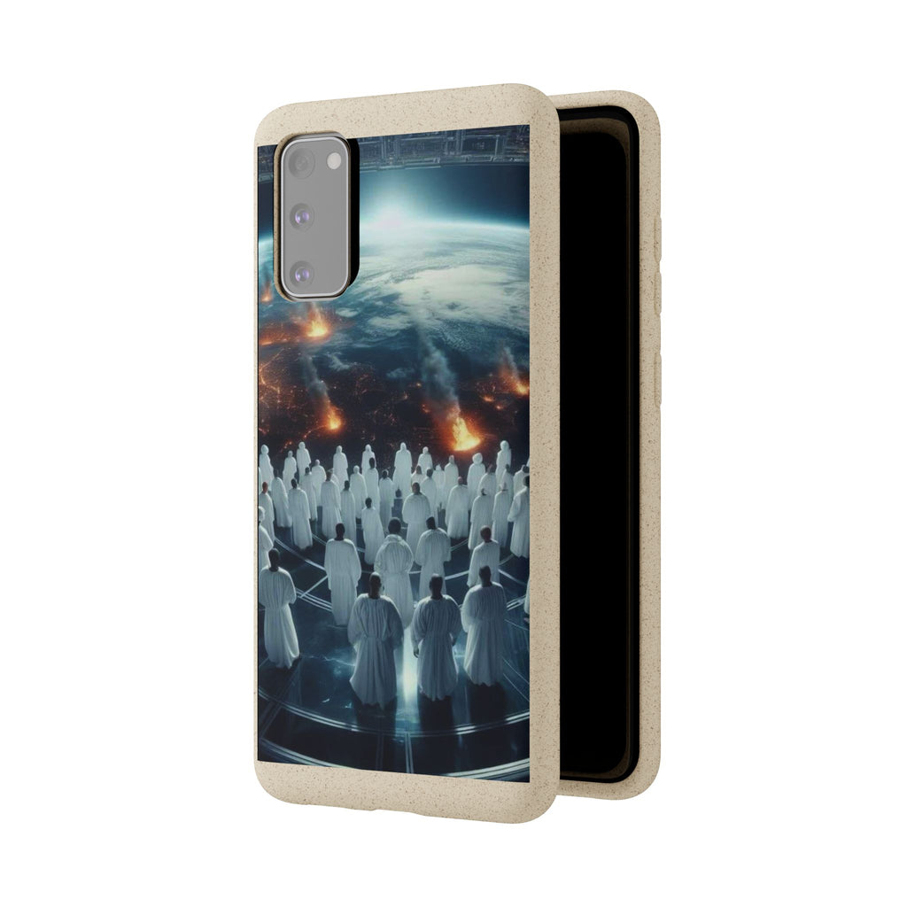 Galactic Gathering Biodegradable Phone Case - Eco-Friendly Cosmic Design