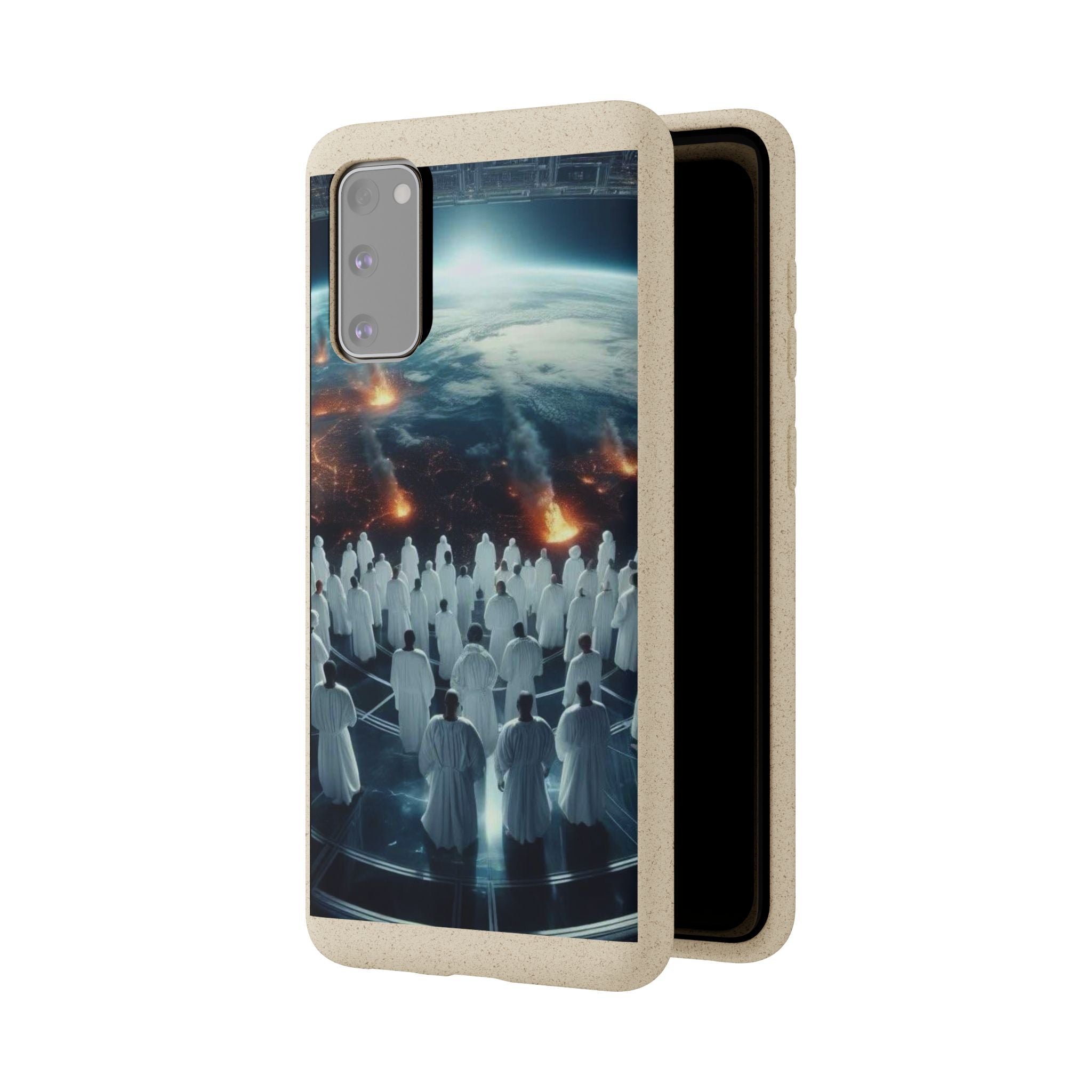 Galactic Gathering Biodegradable Phone Case - Eco-Friendly Cosmic Design