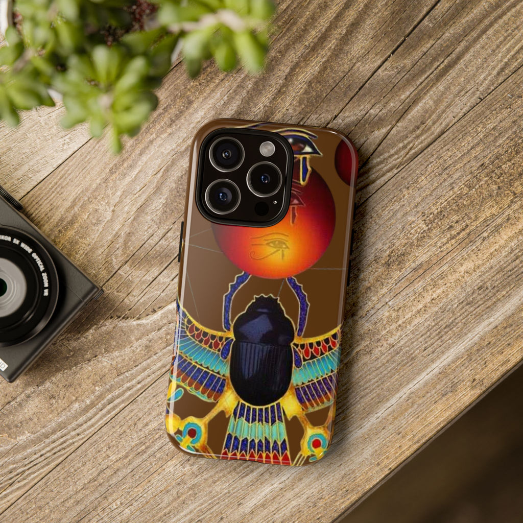 Egyptian Scarab Phone Case | Tough Cases for Unique Style, Protective Cases, Artistic Phone Covers, Gifts for Art Lovers