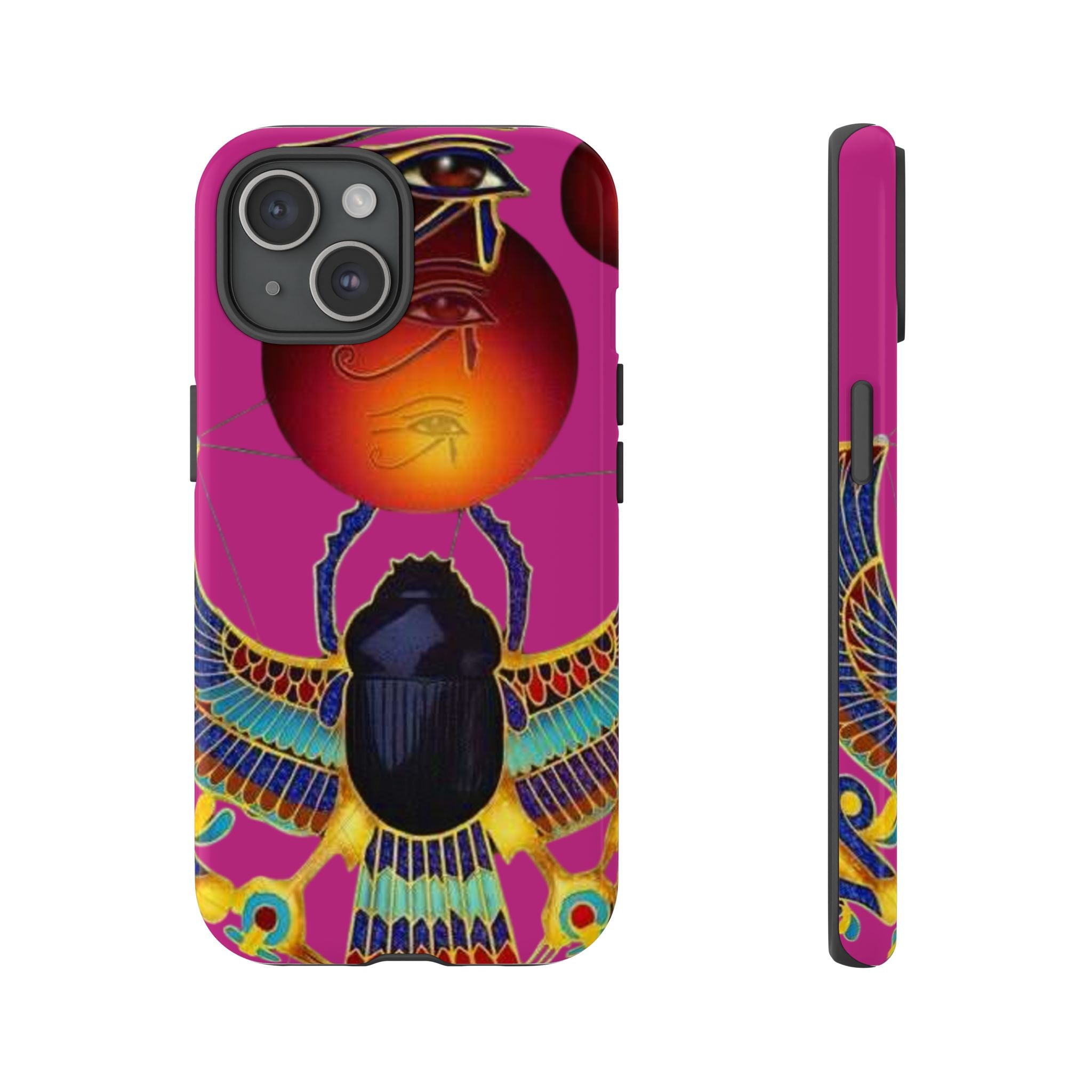 Vibrant Phone Case with Egyptian Inspired Design, Durable Phone Cover, Unique Gift for Her, Artful Accessory for Everyday Use