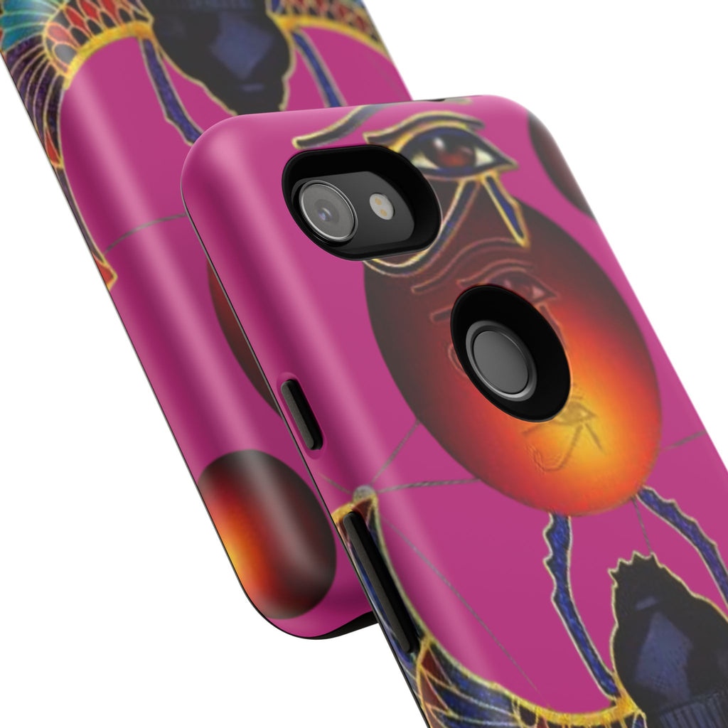 Vibrant Phone Case with Egyptian Inspired Design, Durable Phone Cover, Unique Gift for Her, Artful Accessory for Everyday Use