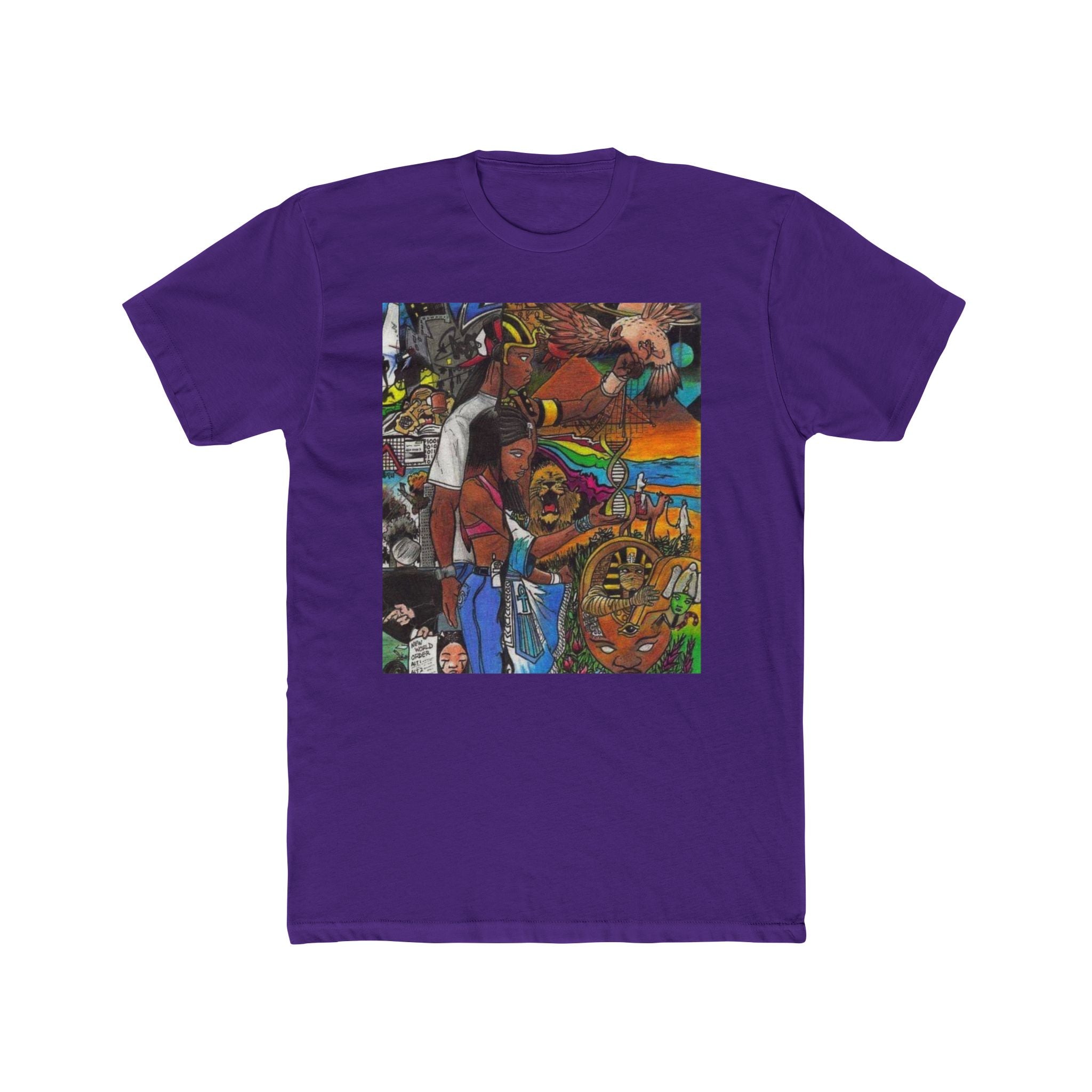 Colorful Artistic Unisex Crew Tee - Unique Graphic T-Shirt for Art Lovers, Casual Wear, Gift for Creatives, Everyday Style, Festival Apparel