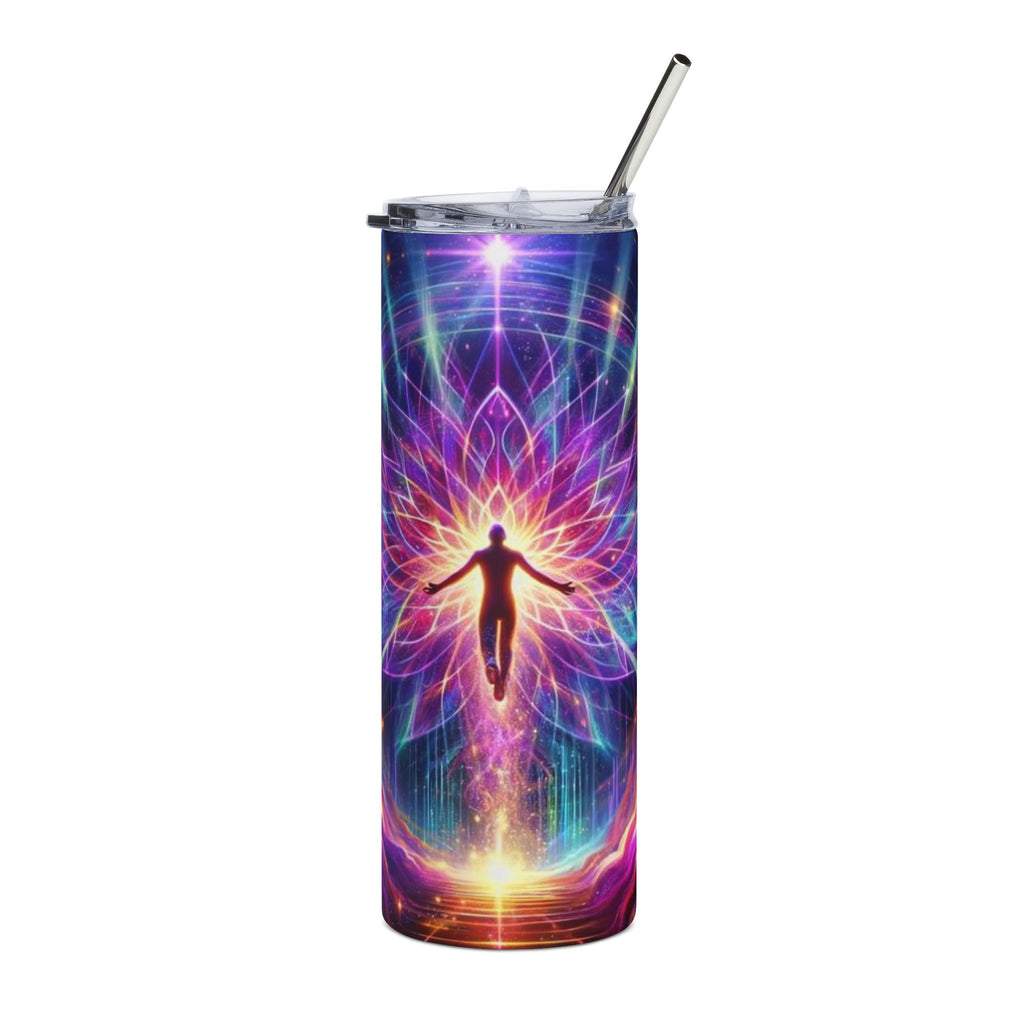 Celestial Stainless Steel Tumbler, 20oz | Vibrant Travel Mug, Infinity Design, Spiritual Gift, Yoga Accessory, Colorful Drinkware