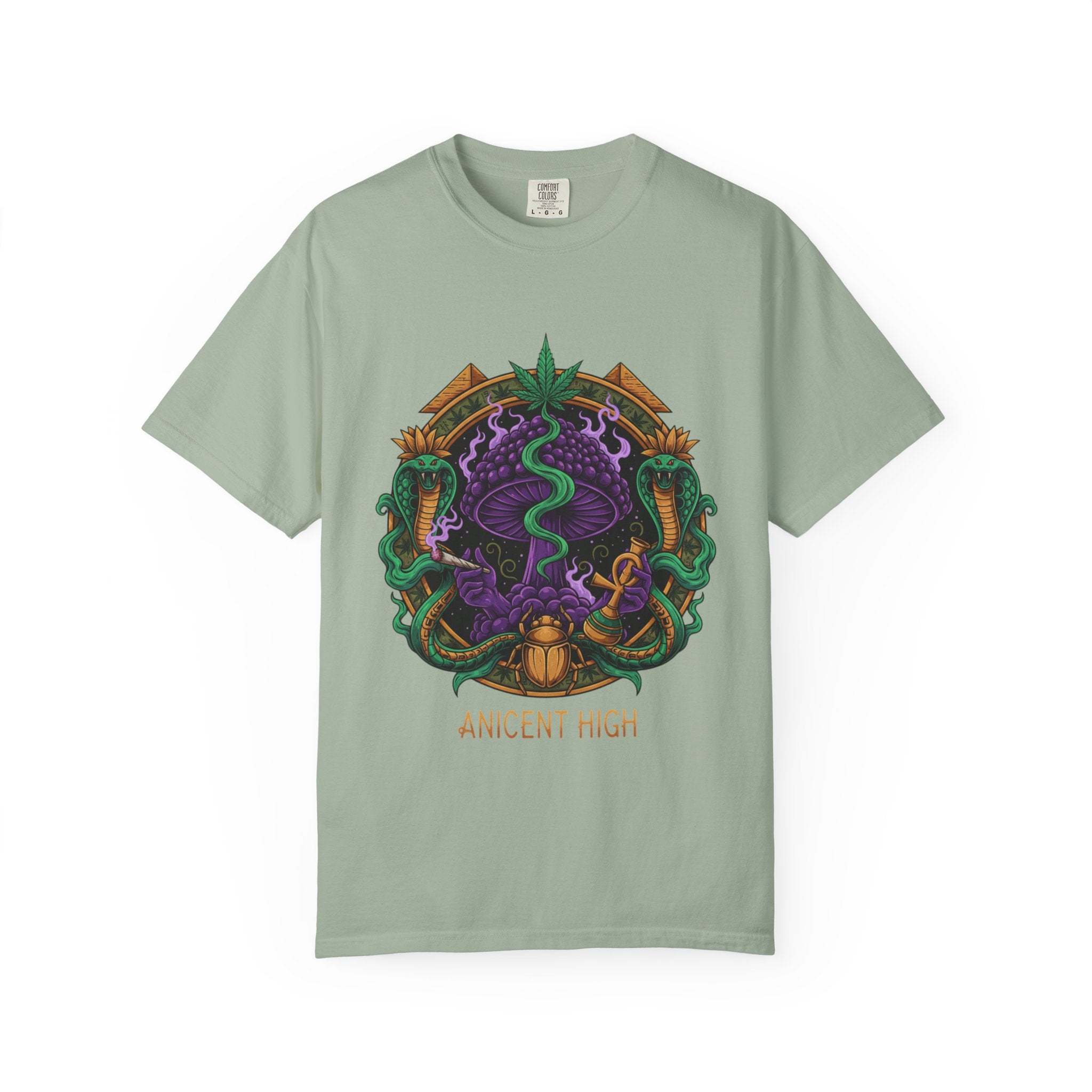 Ancient High T-Shirt — Mystical Snake & Egyptian Scarab Graphic Tee