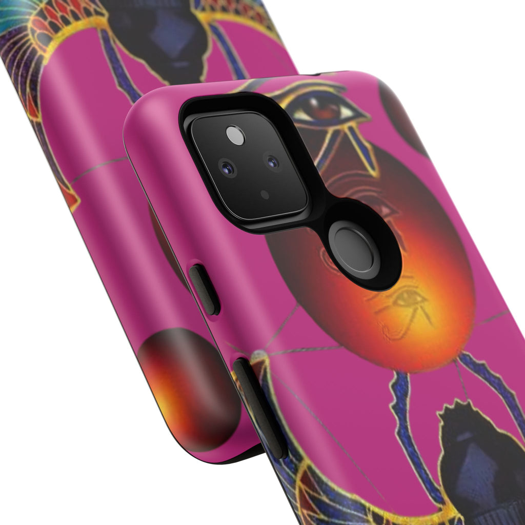 Vibrant Phone Case with Egyptian Inspired Design, Durable Phone Cover, Unique Gift for Her, Artful Accessory for Everyday Use