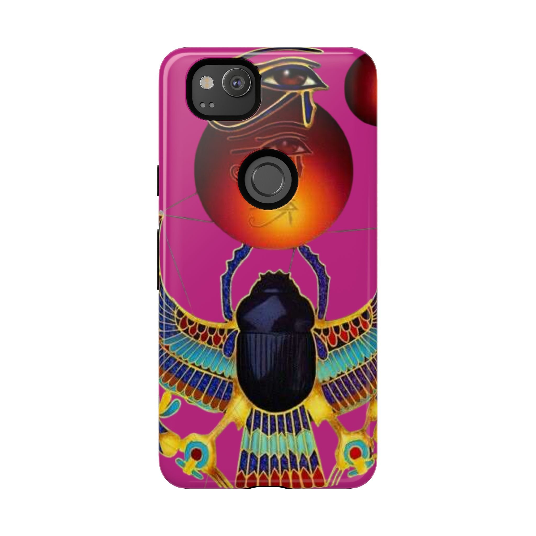 Vibrant Phone Case with Egyptian Inspired Design, Durable Phone Cover, Unique Gift for Her, Artful Accessory for Everyday Use