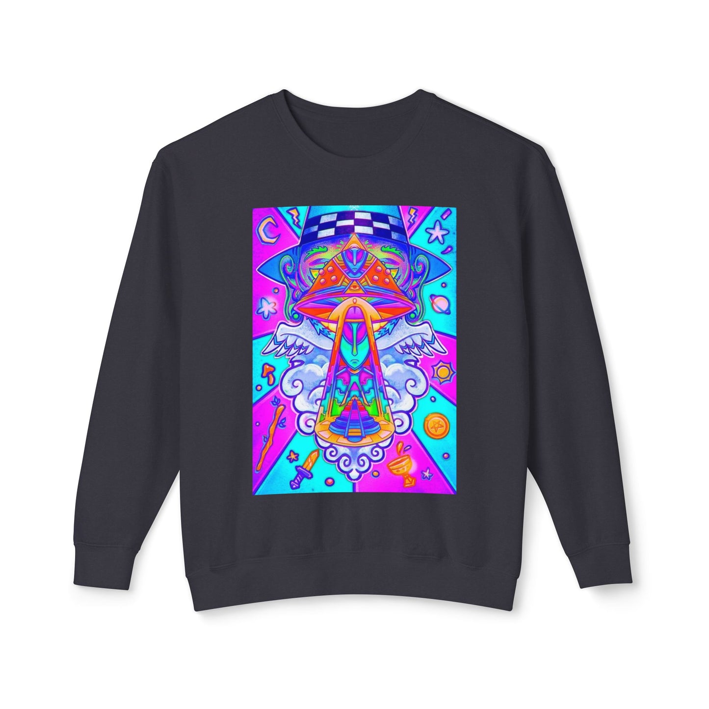 Psychedelic Art Crewneck Sweatshirt, Colorful Art Pullover, Unique Graphic Sweatshirt, Perfect Gift for Artists, Cozy Casual Wear